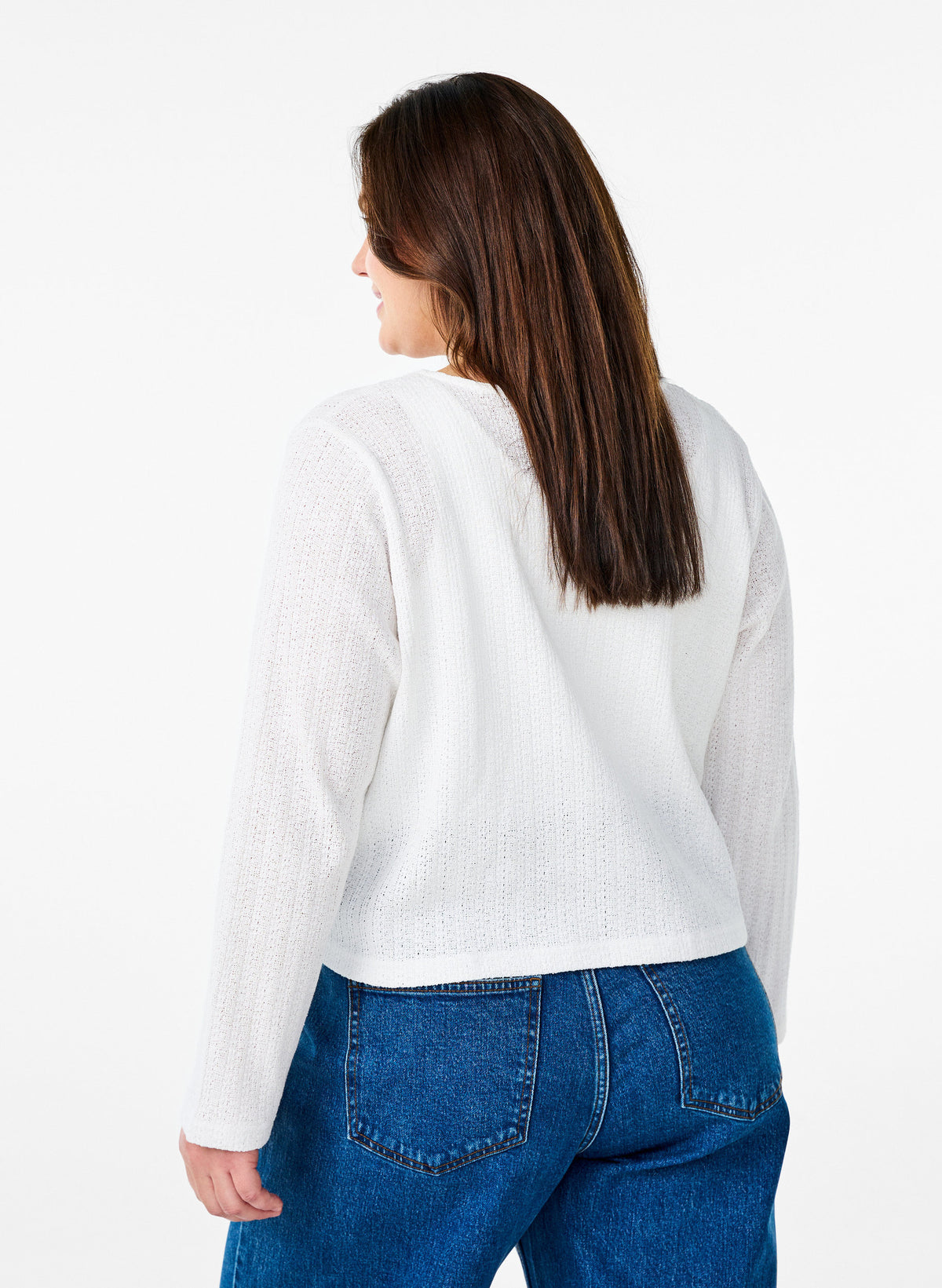 Zizzi Amirs Cardigan in White