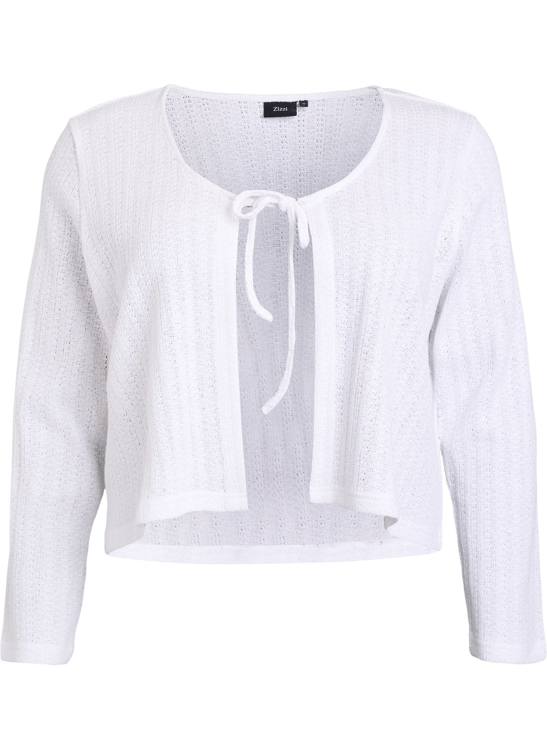 Zizzi Amirs Cardigan in White