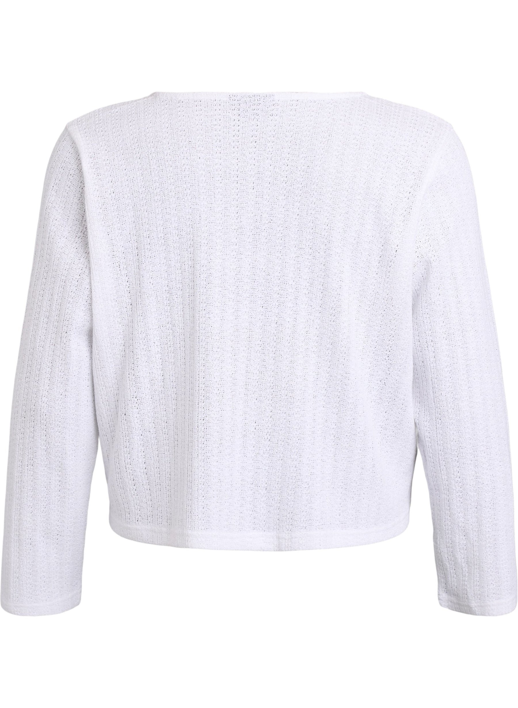 Zizzi Amirs Cardigan in White