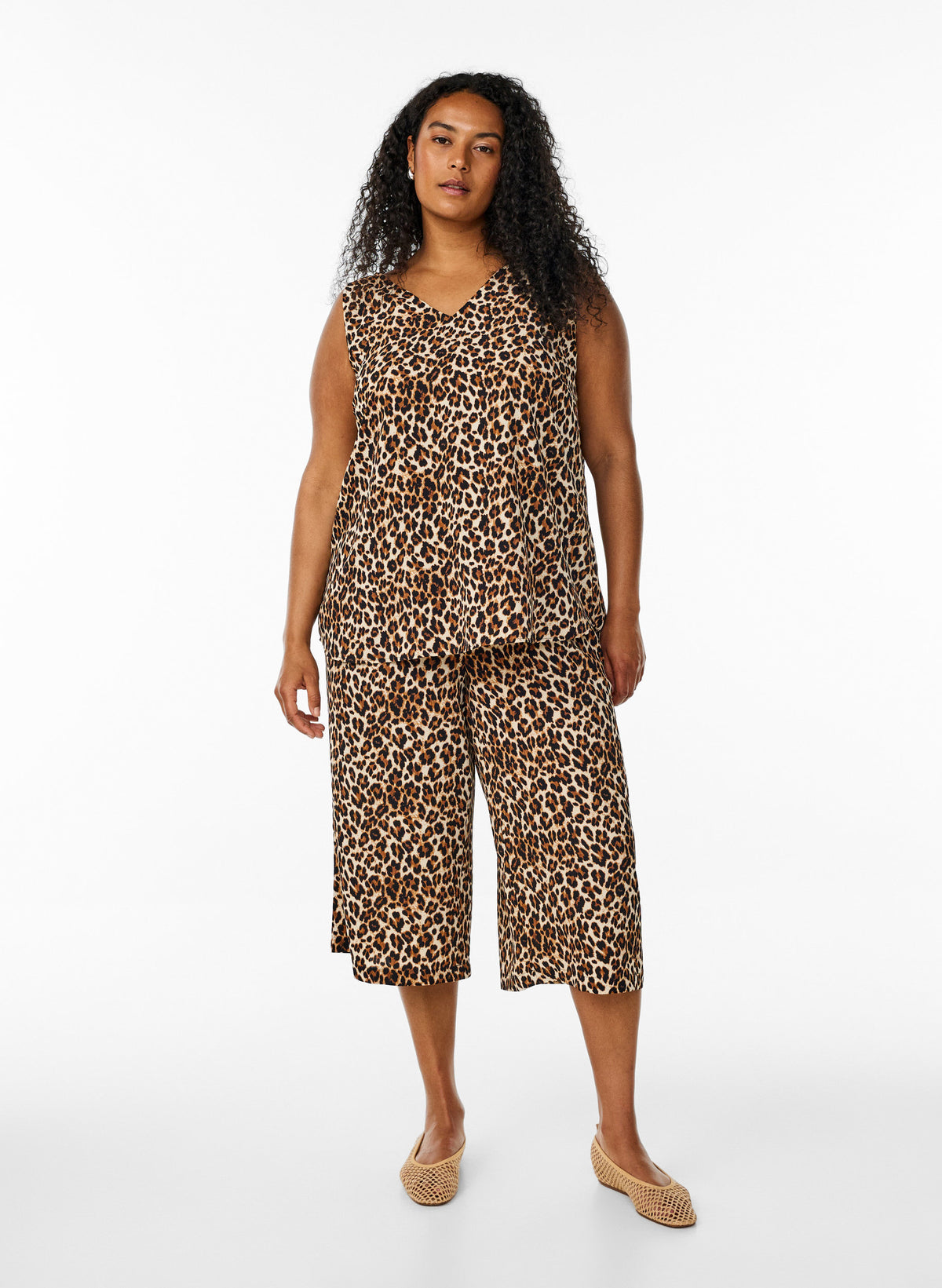 Zizzi Anni Culottes in Leopard