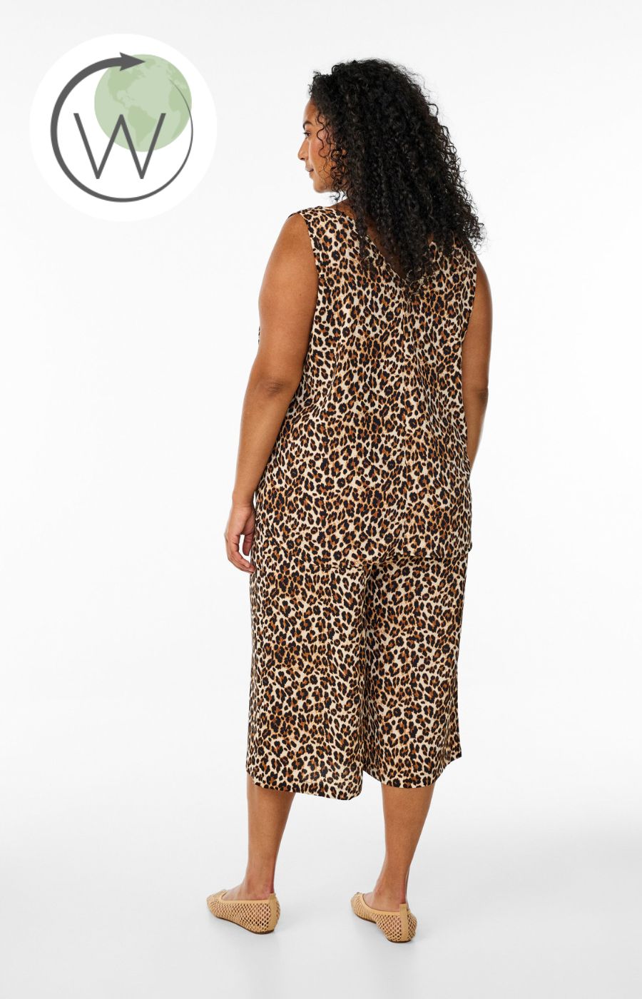 Zizzi Anni Culottes in Leopard