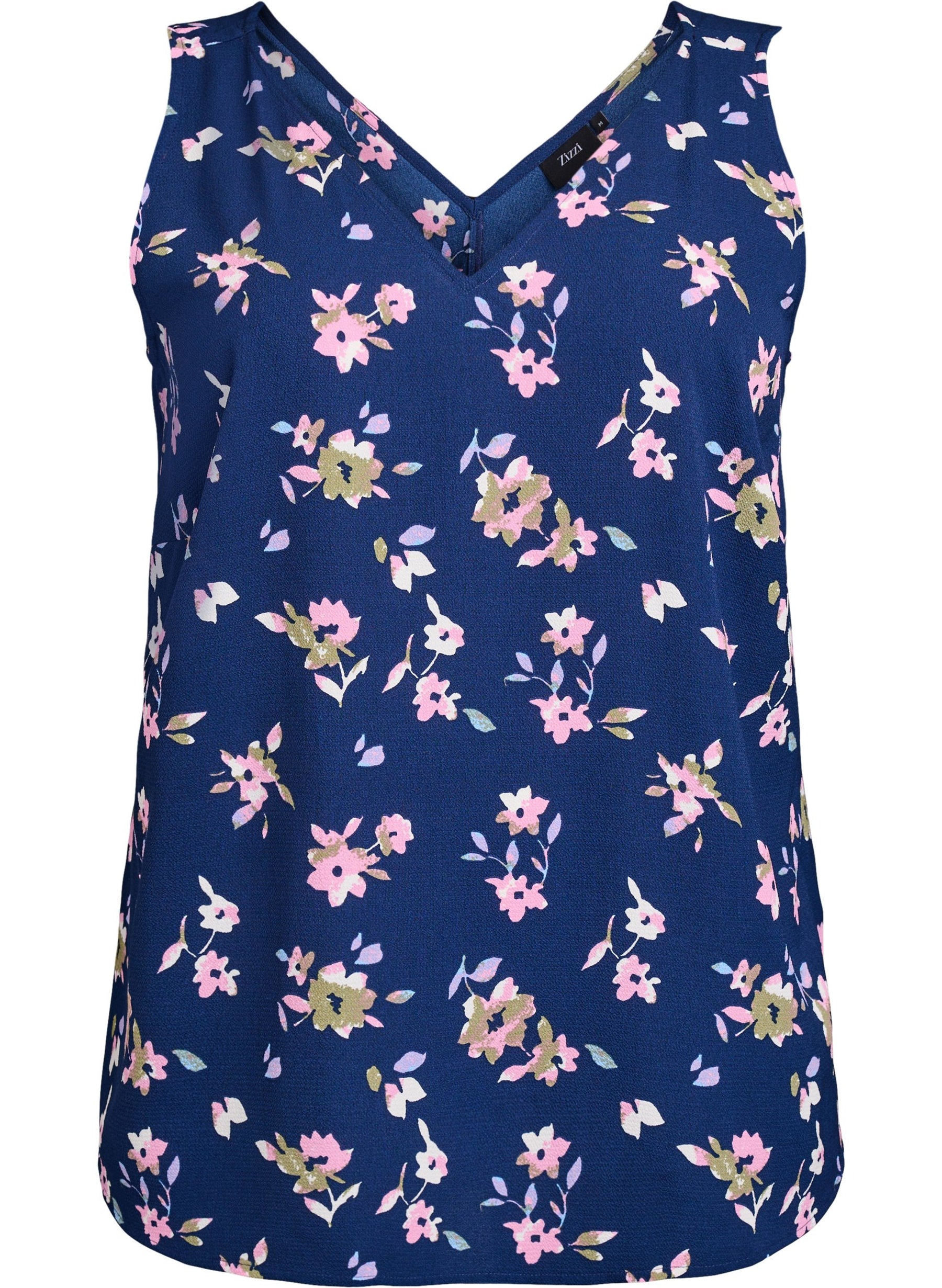 Zizzi Anni Sleeveless Top in Navy