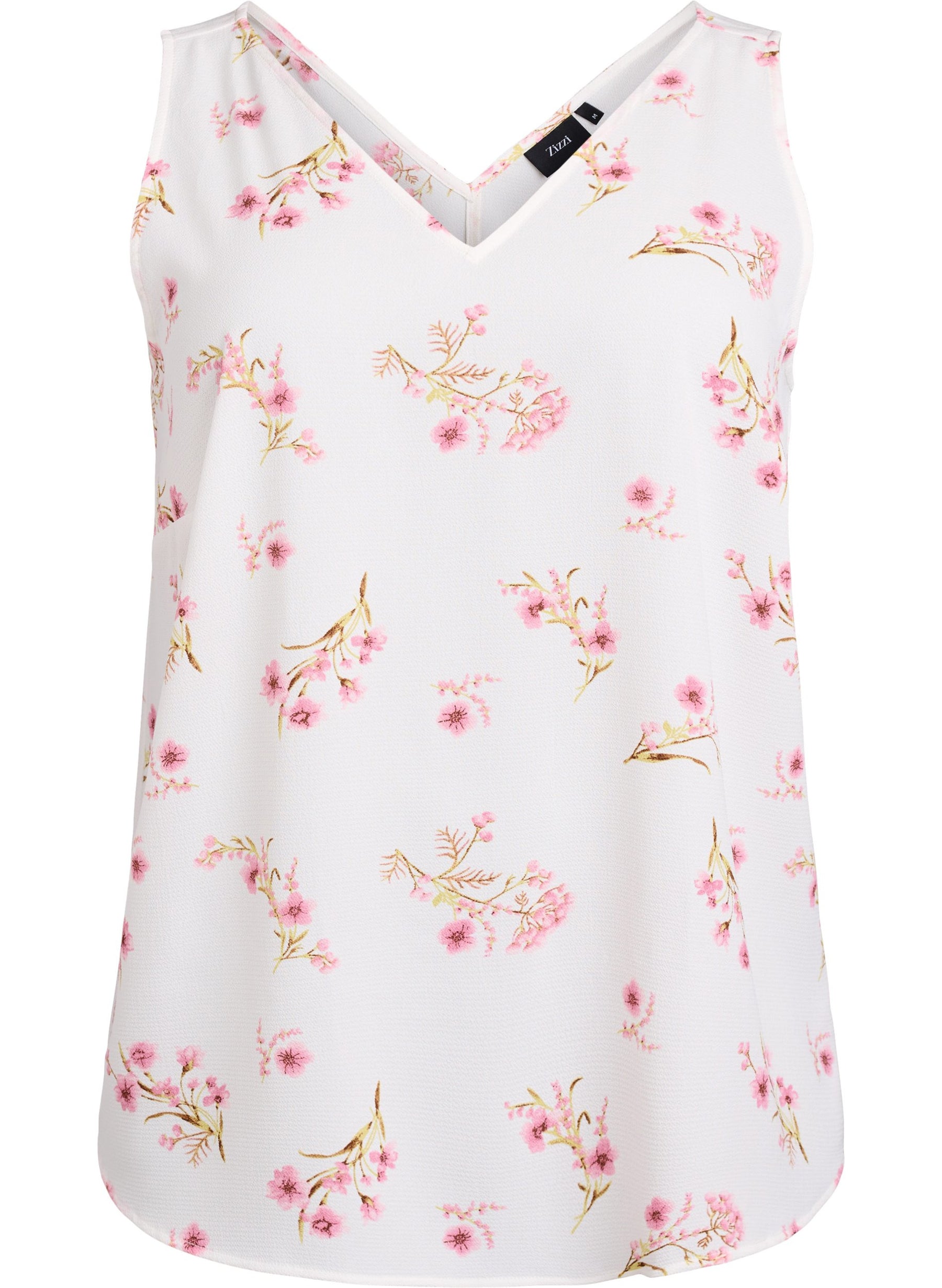 Zizzi Anni Sleeveless Top in White