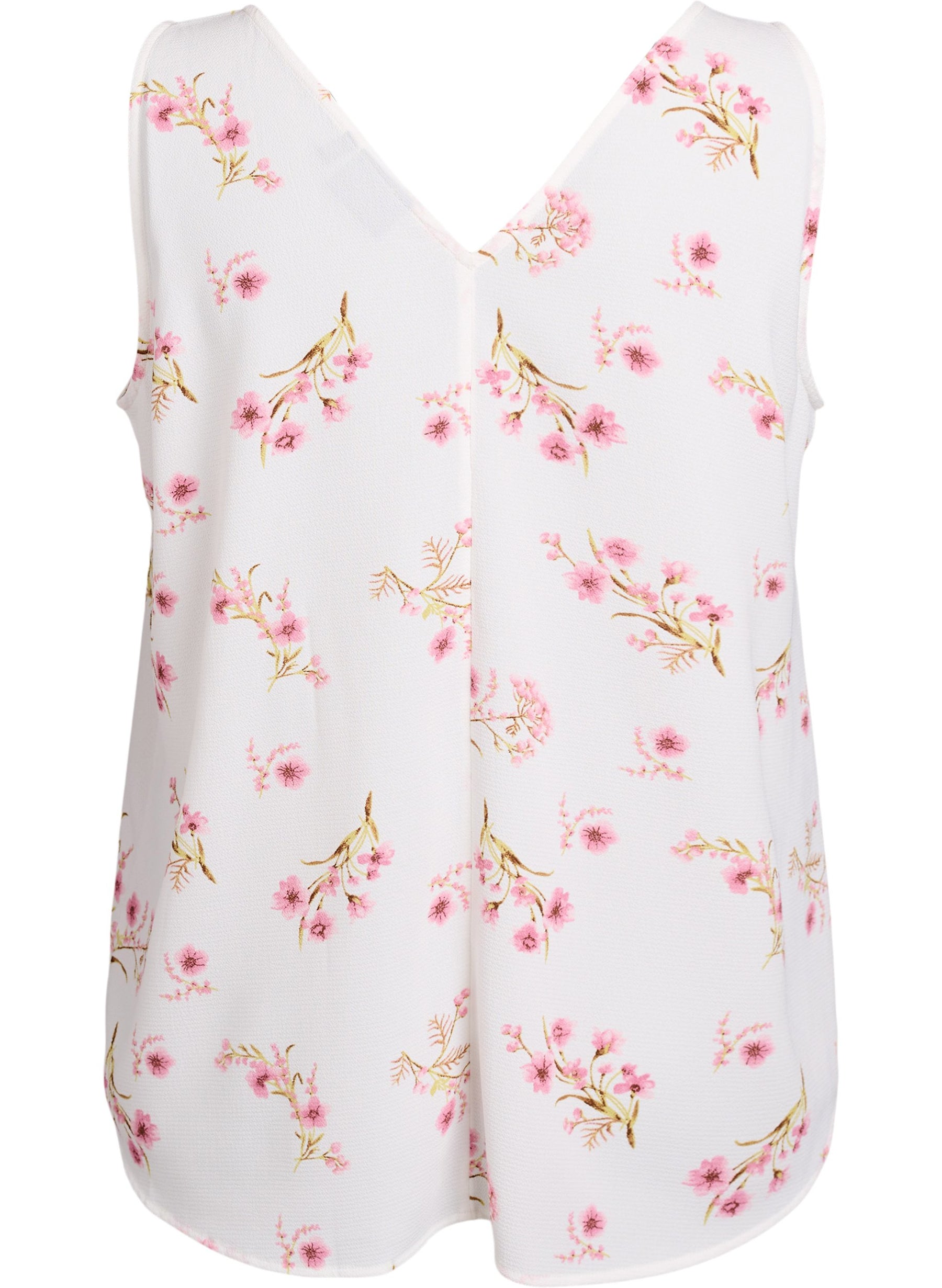 Zizzi Anni Sleeveless Top in White