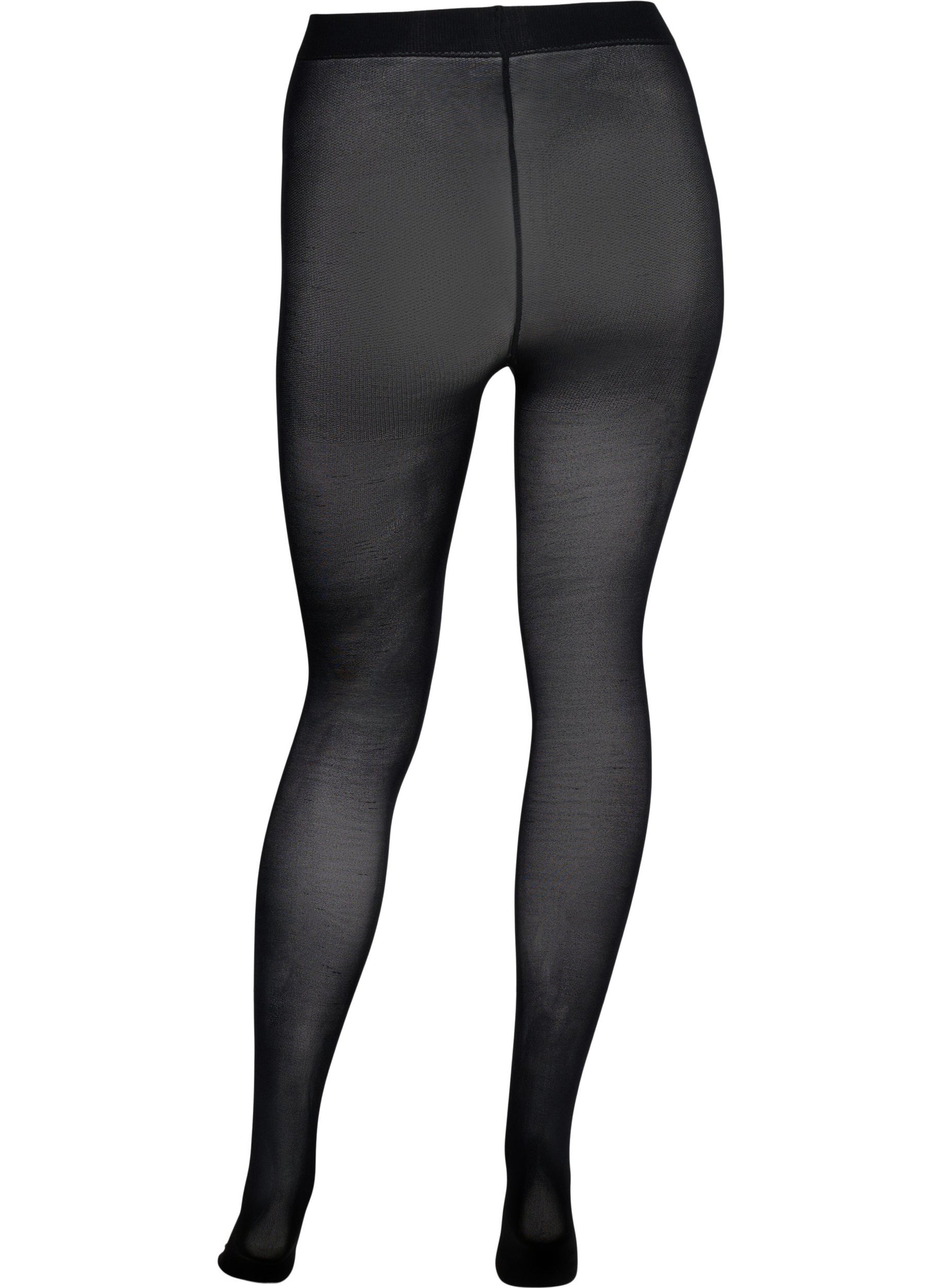 Zizzi Black 60 Denier Tights - 2 Pack
