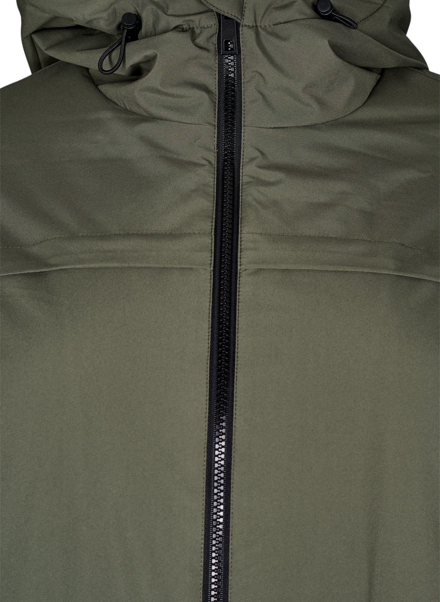 Zizzi Cam Coat in Khaki