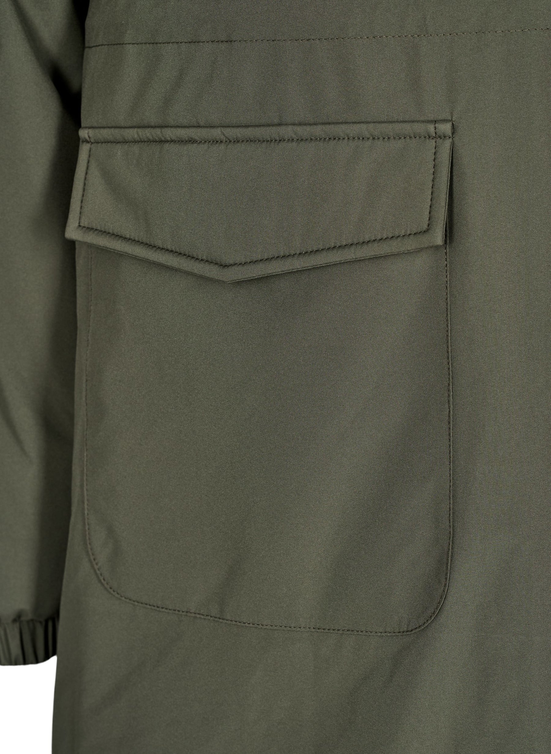 Zizzi Cam Coat in Khaki