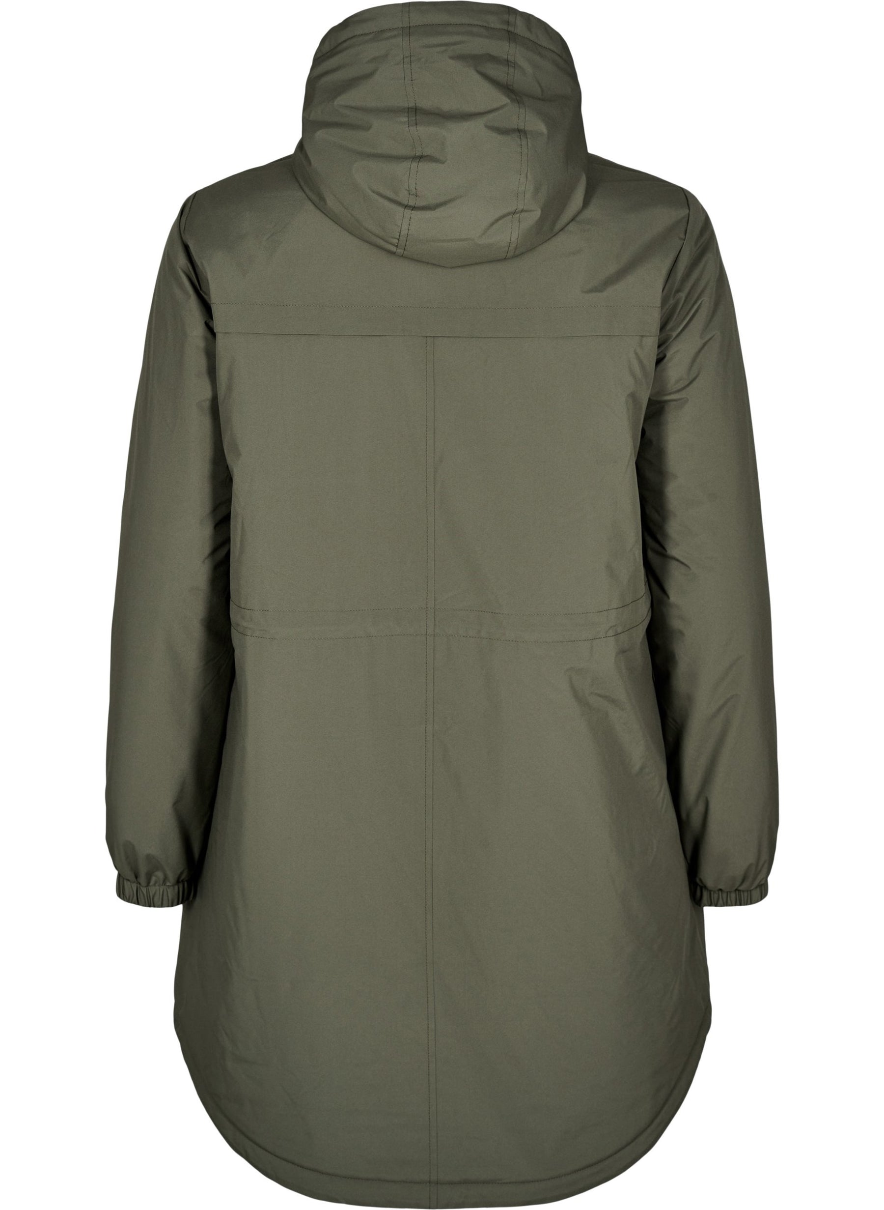 Zizzi Cam Coat in Khaki