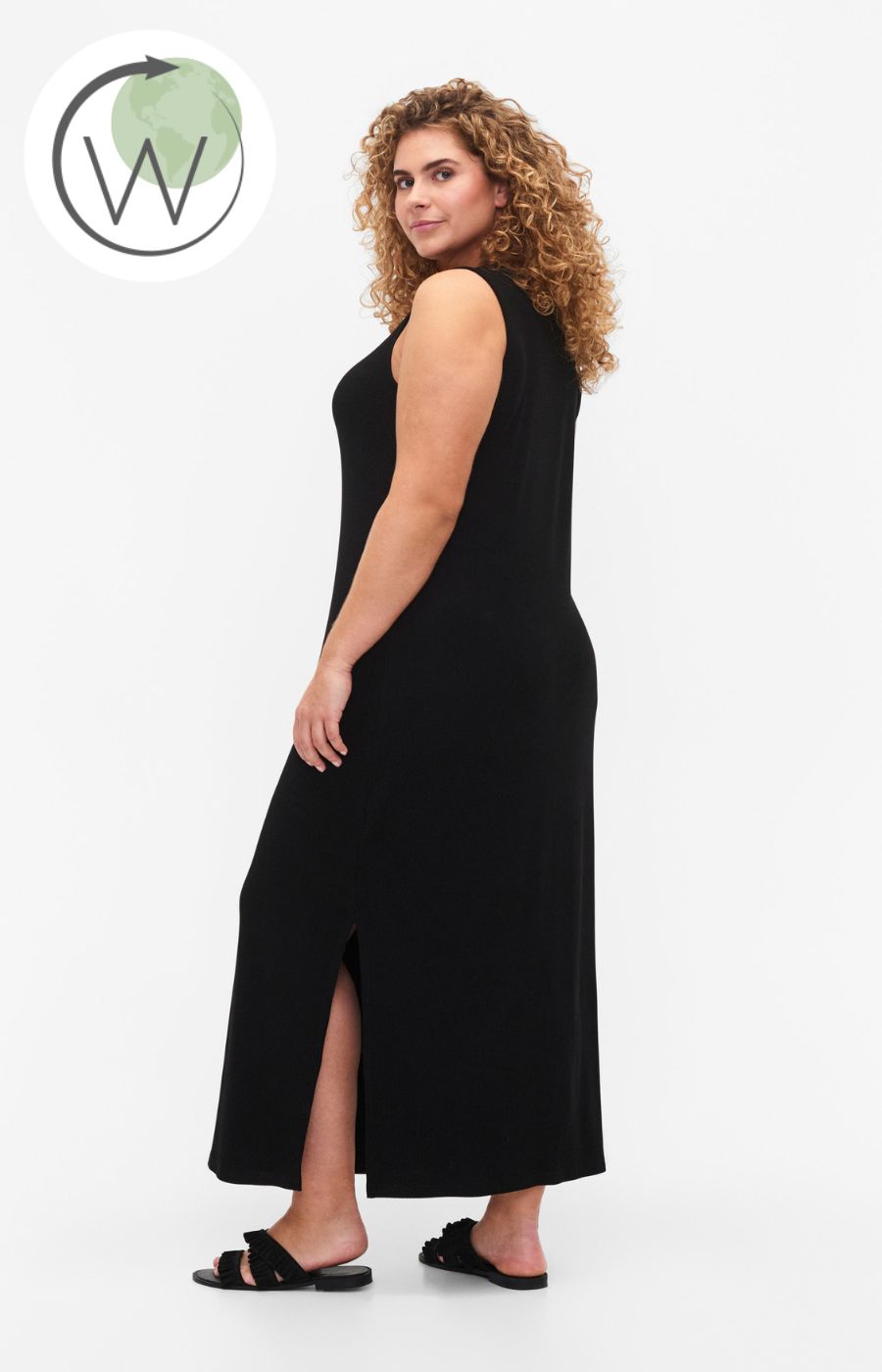 Zizzi Carly Dress in Black