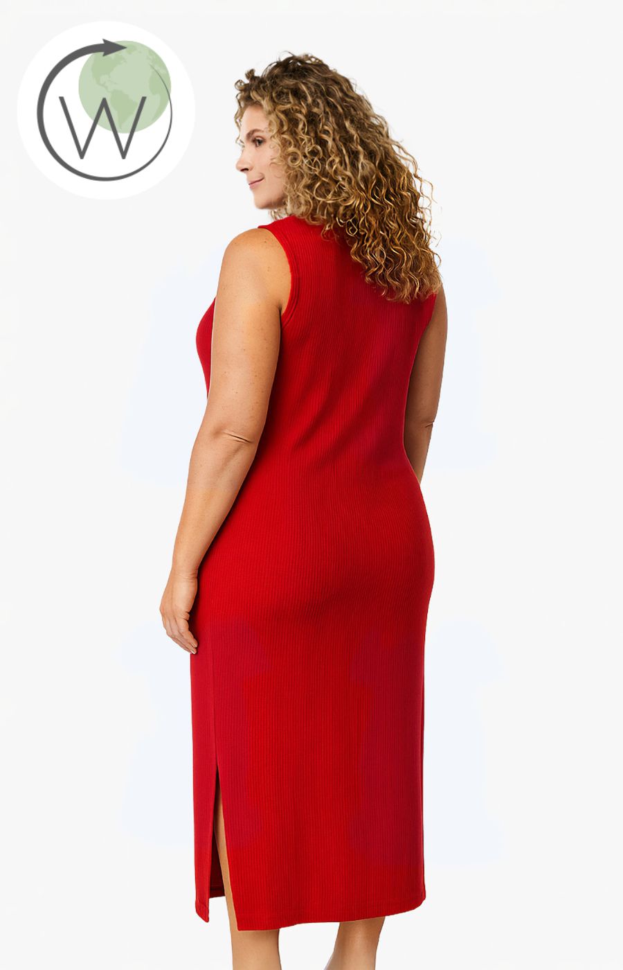 Zizzi Carly Dress in Red