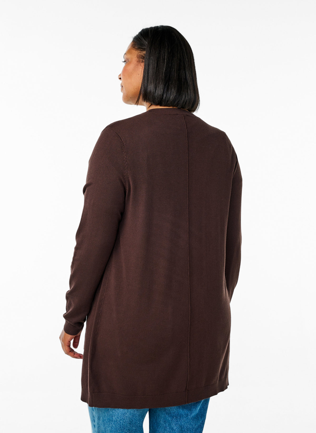 Zizzi Carrie Cardigan in Brown
