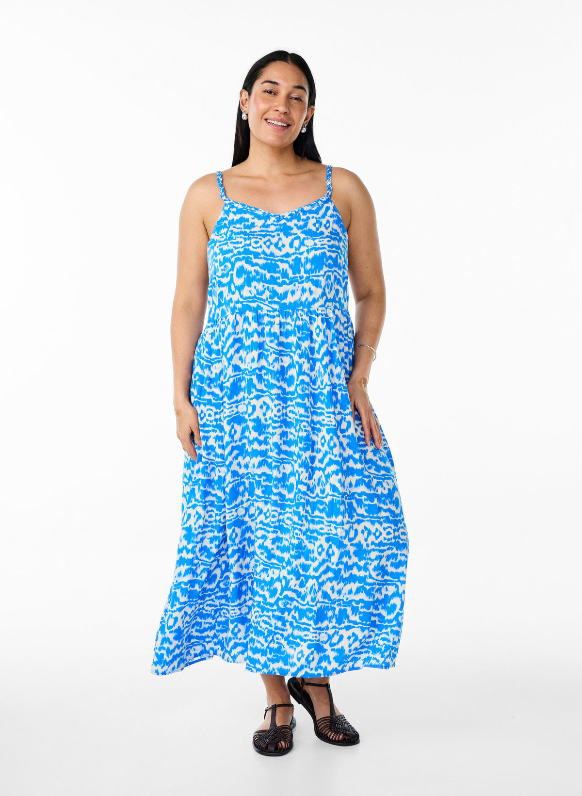 Zizzi Casa Dress in Blue