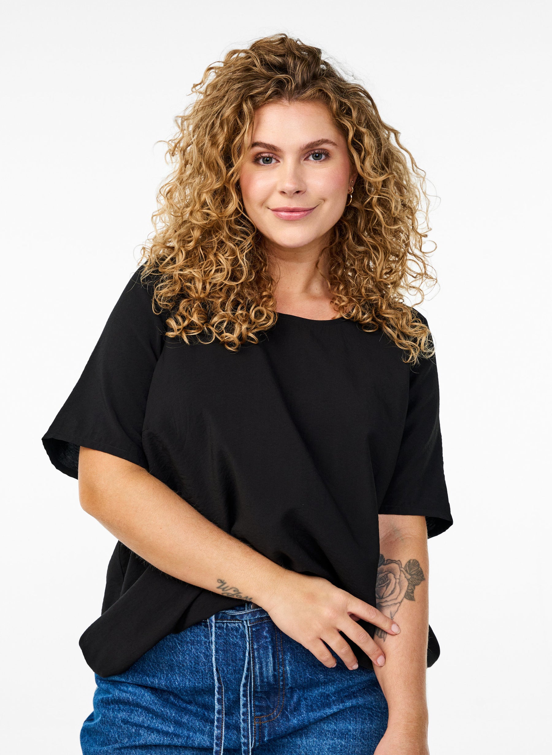 Zizzi Colly Blouse in Black