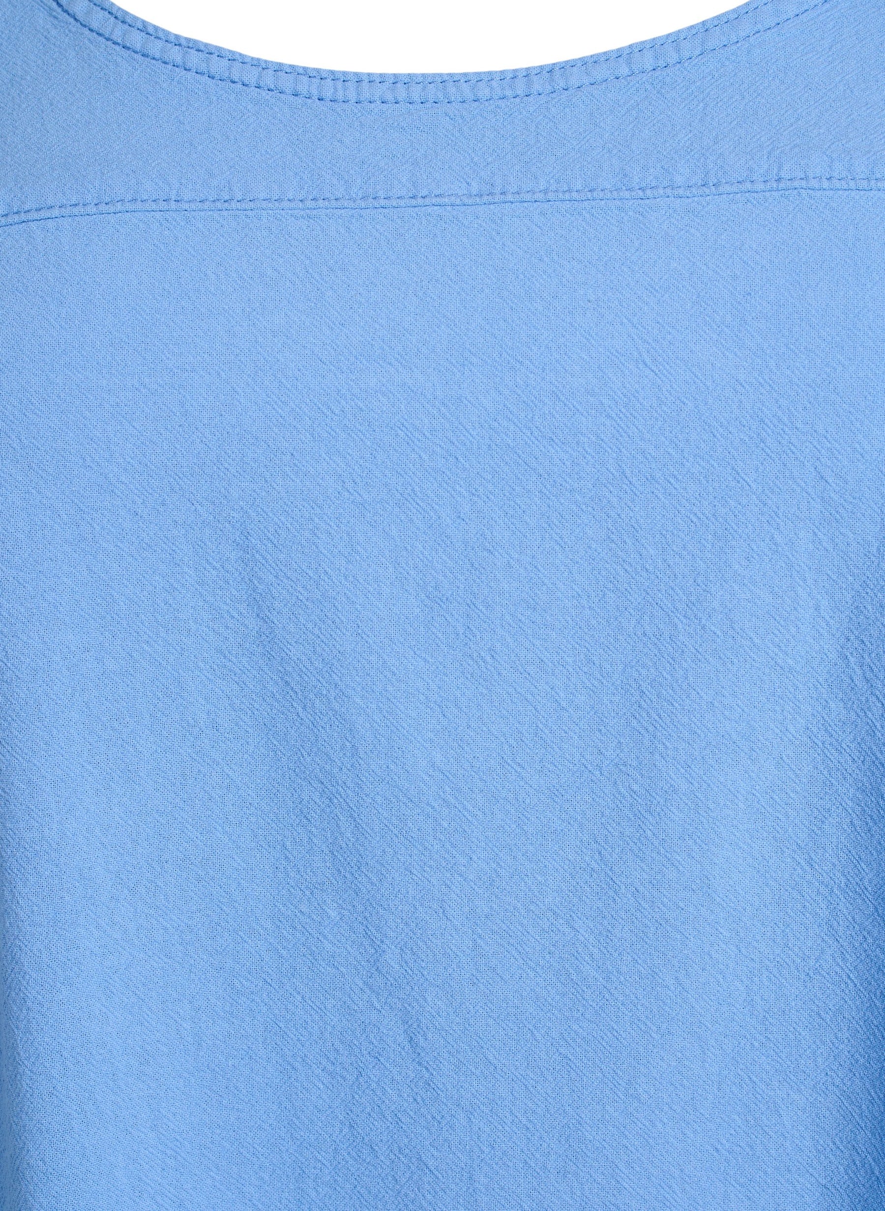 Zizzi Cotton Bubble Dress in Light Blue