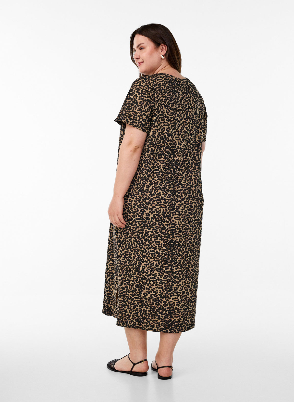 Zizzi Dorit Dress in Leopard