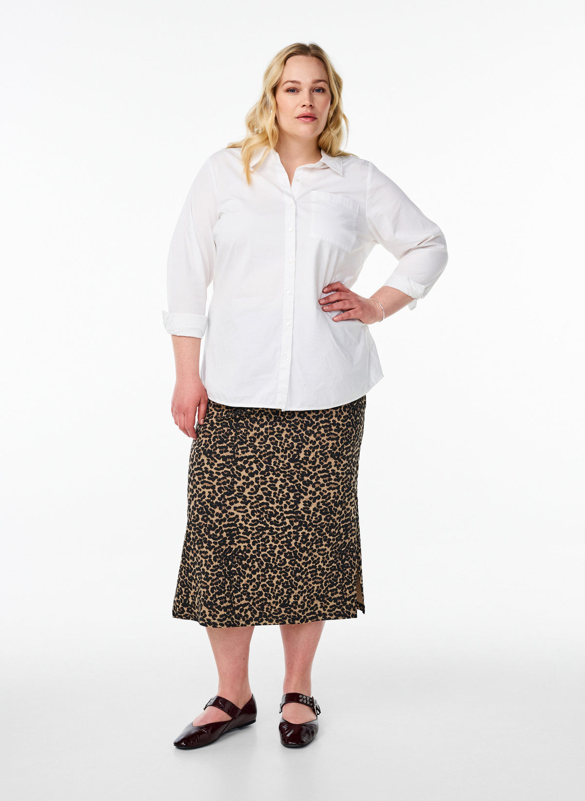 Zizzi Dorit Skirt in Leopard