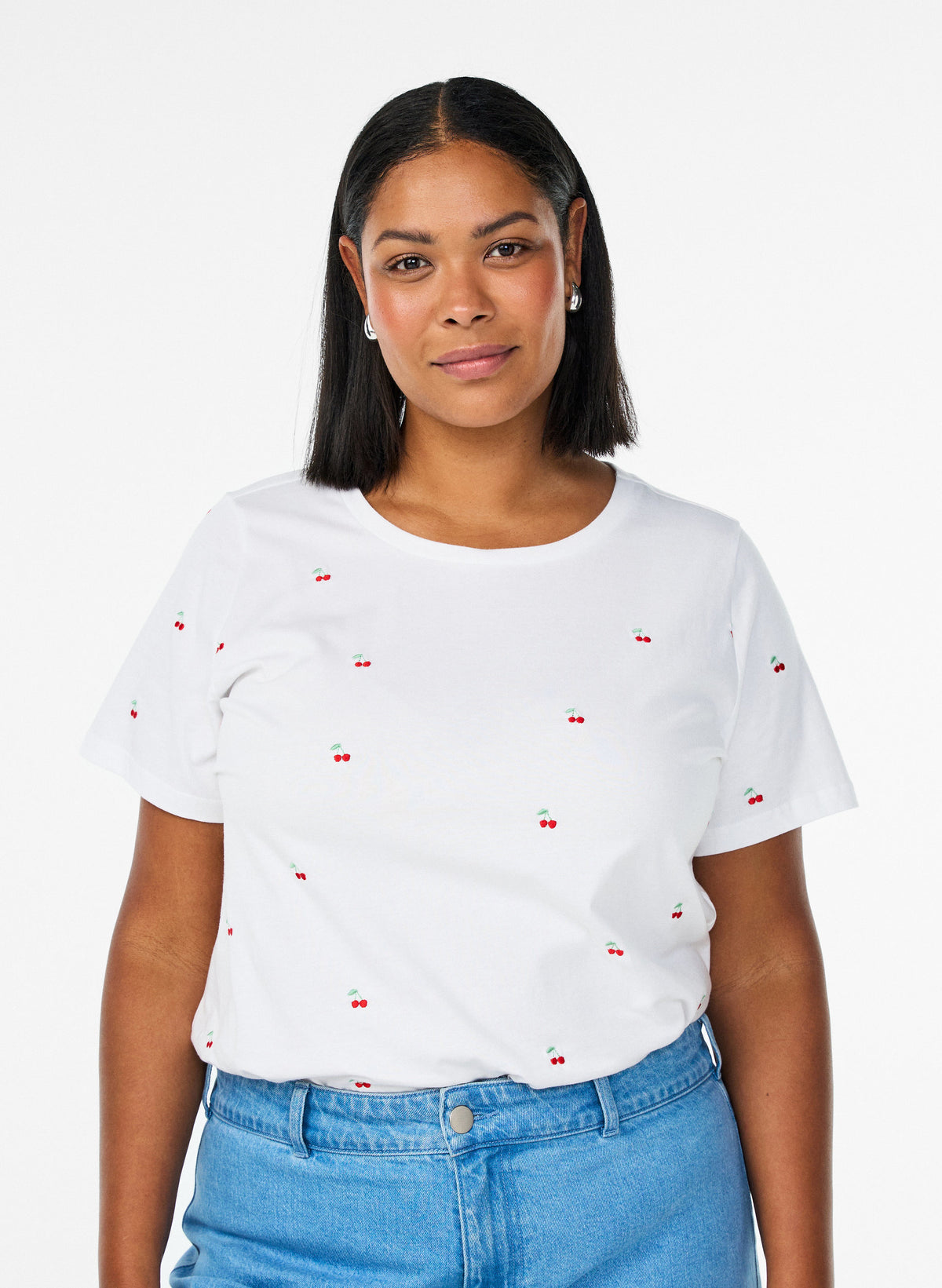 Zizzi Elin T-Shirt with Cherries