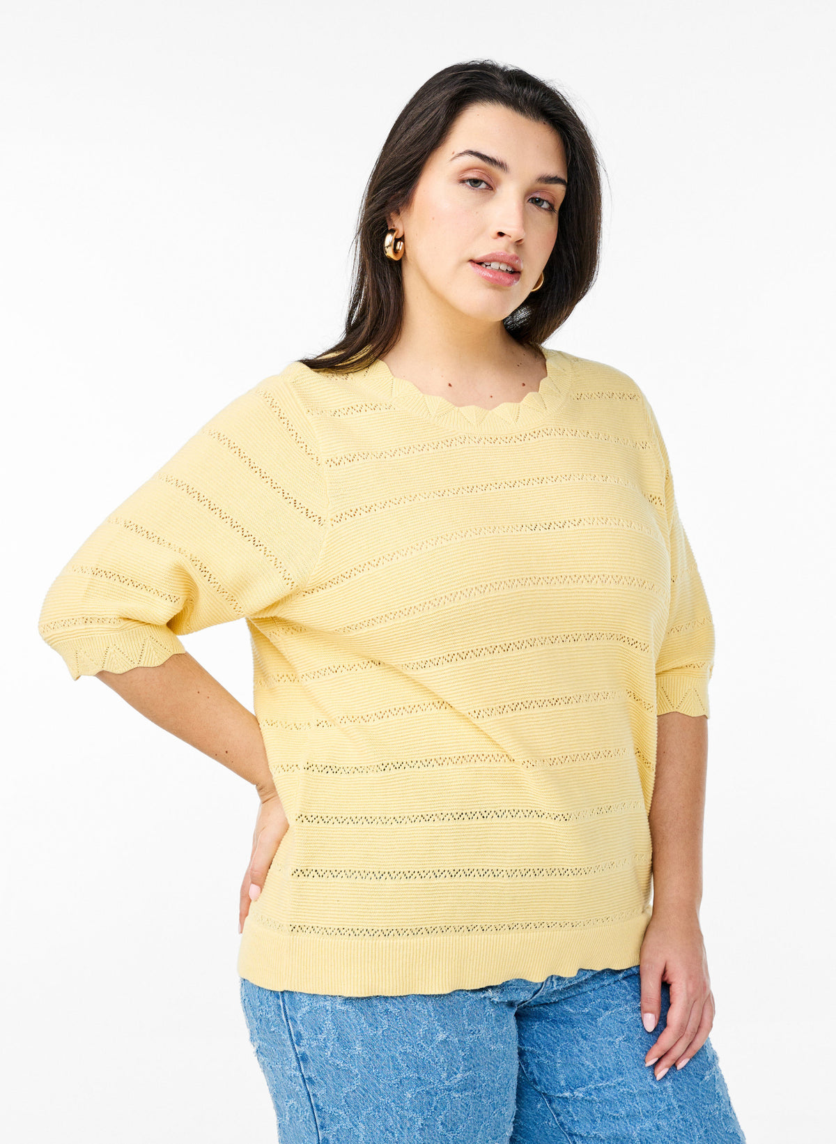 Zizzi Elsa Knit in Yellow