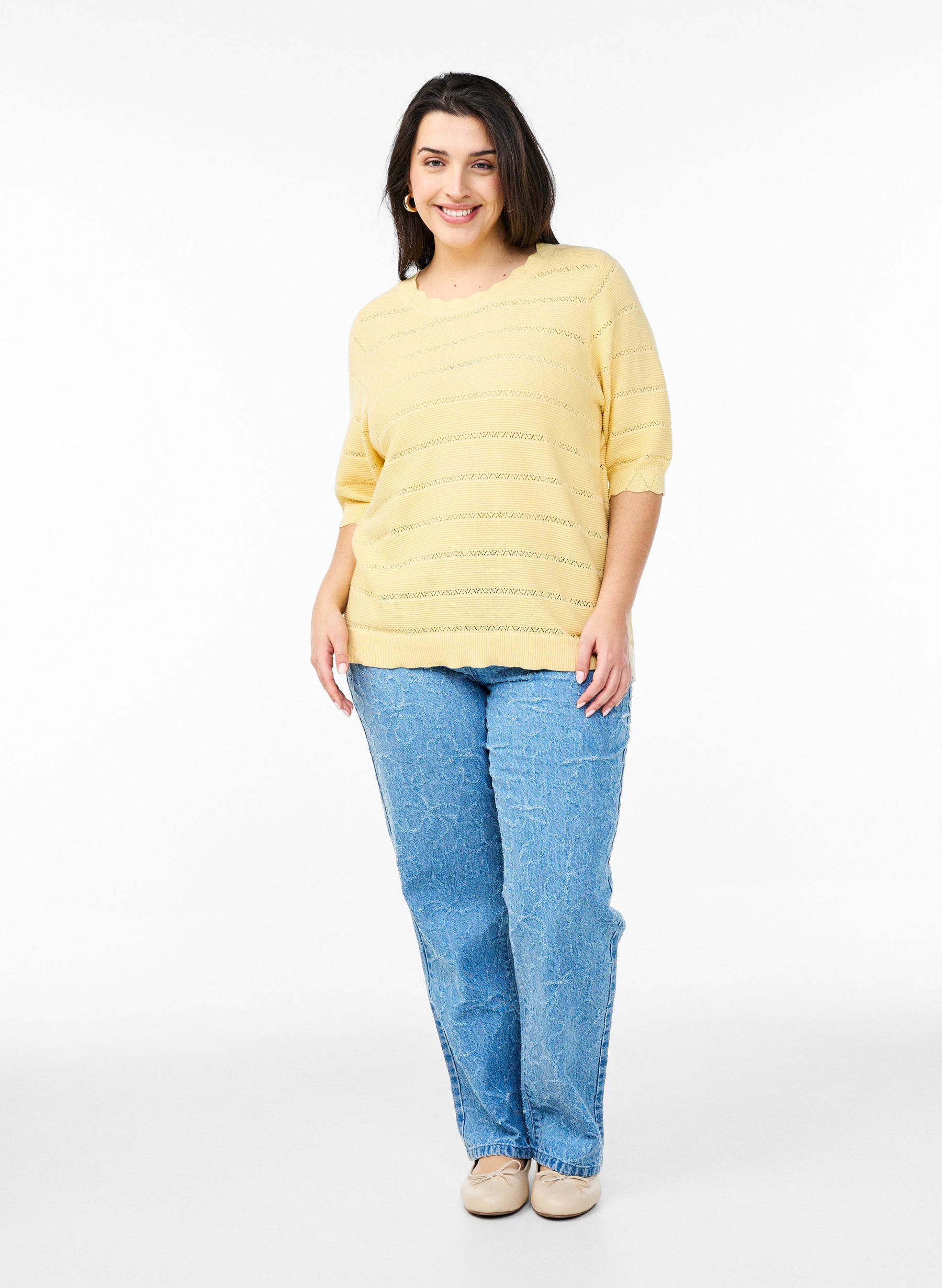 Zizzi Elsa Knit in Yellow