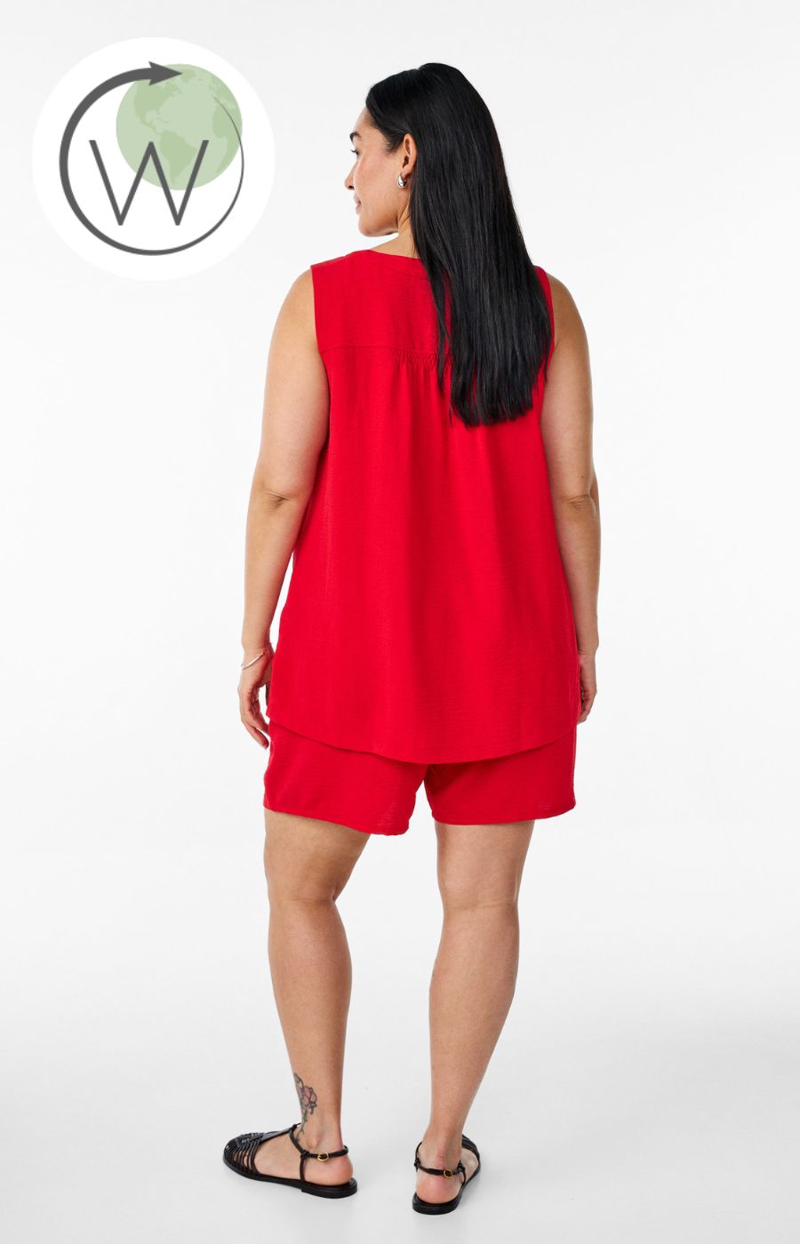 Zizzi Fikka Shorts in Red