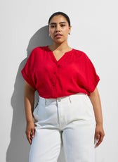 Zizzi Gippi Top in Lipstick Red