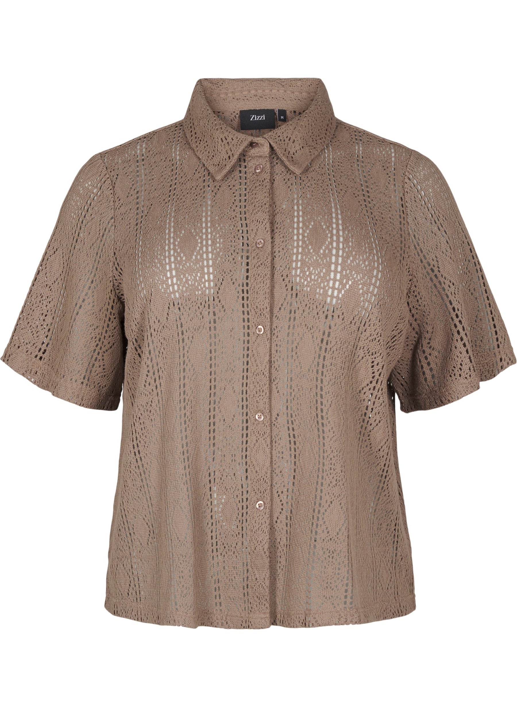 Zizzi Jady Shirt in Brown