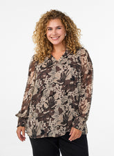 Zizzi Karina Blouse in Brown