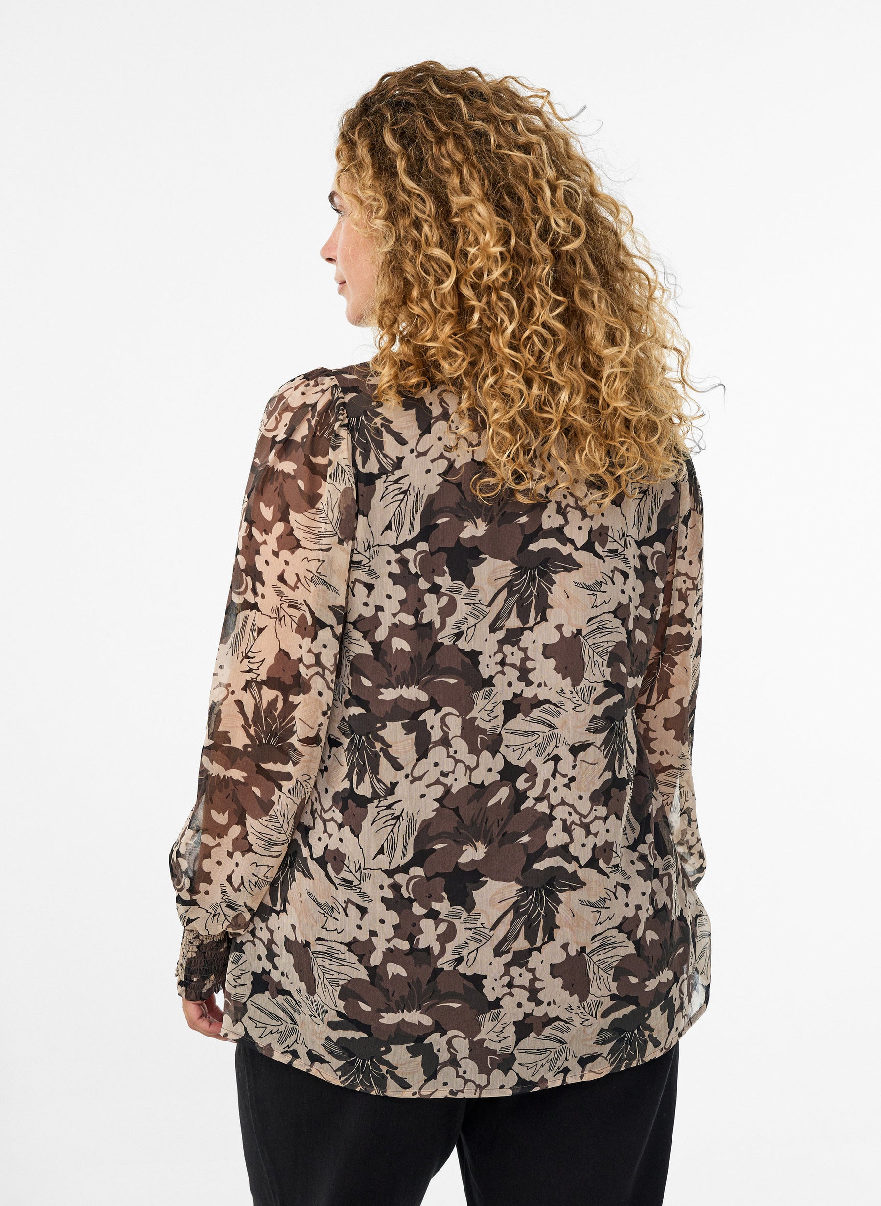 Zizzi Karina Blouse in Brown