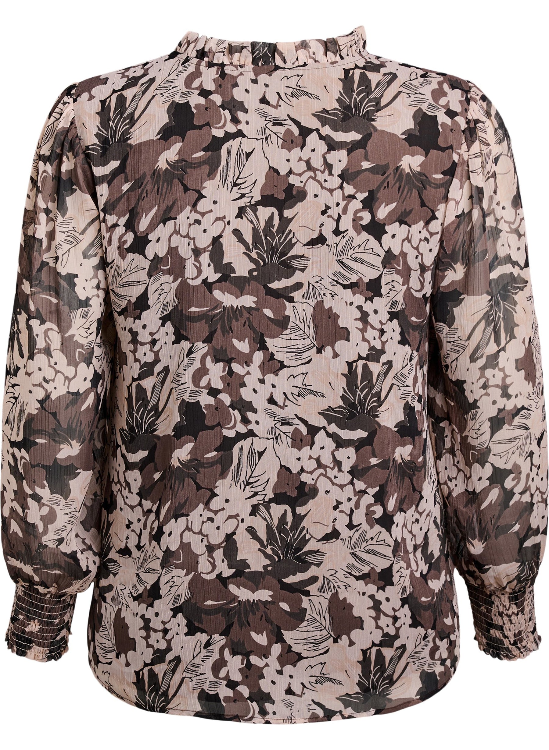 Zizzi Karina Blouse in Brown