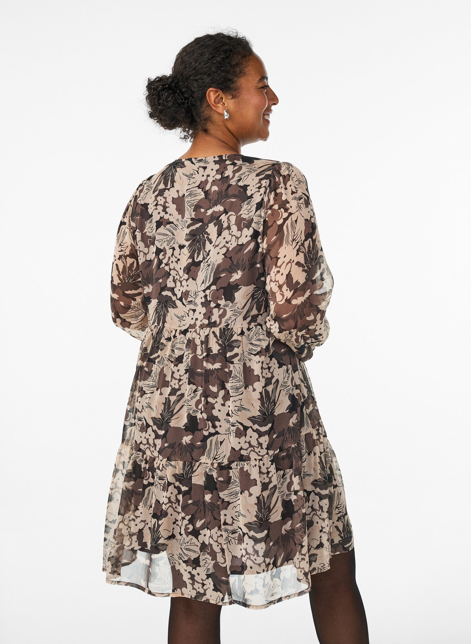 Zizzi Karina Dress in Brown