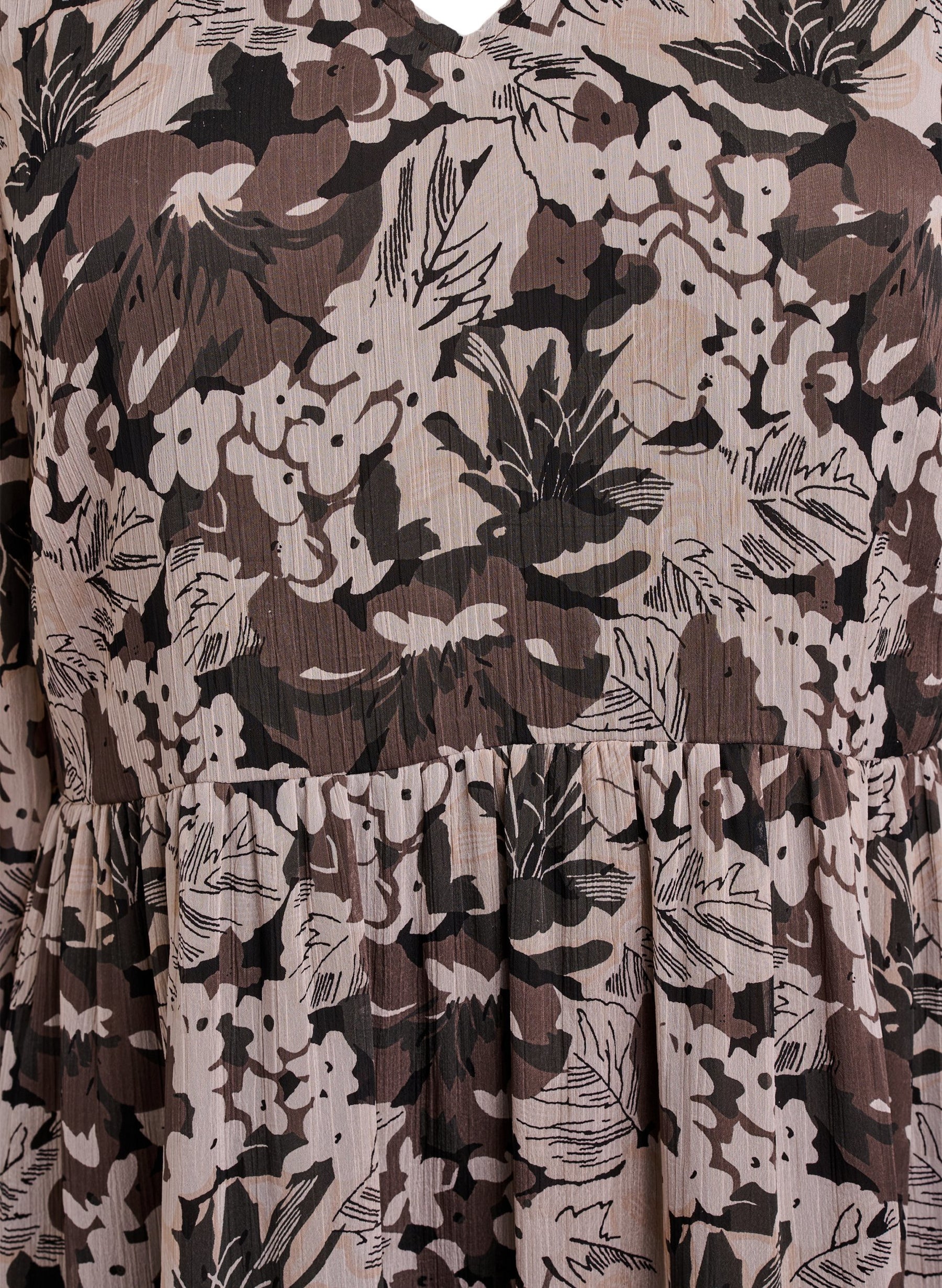 Zizzi Karina Dress in Brown