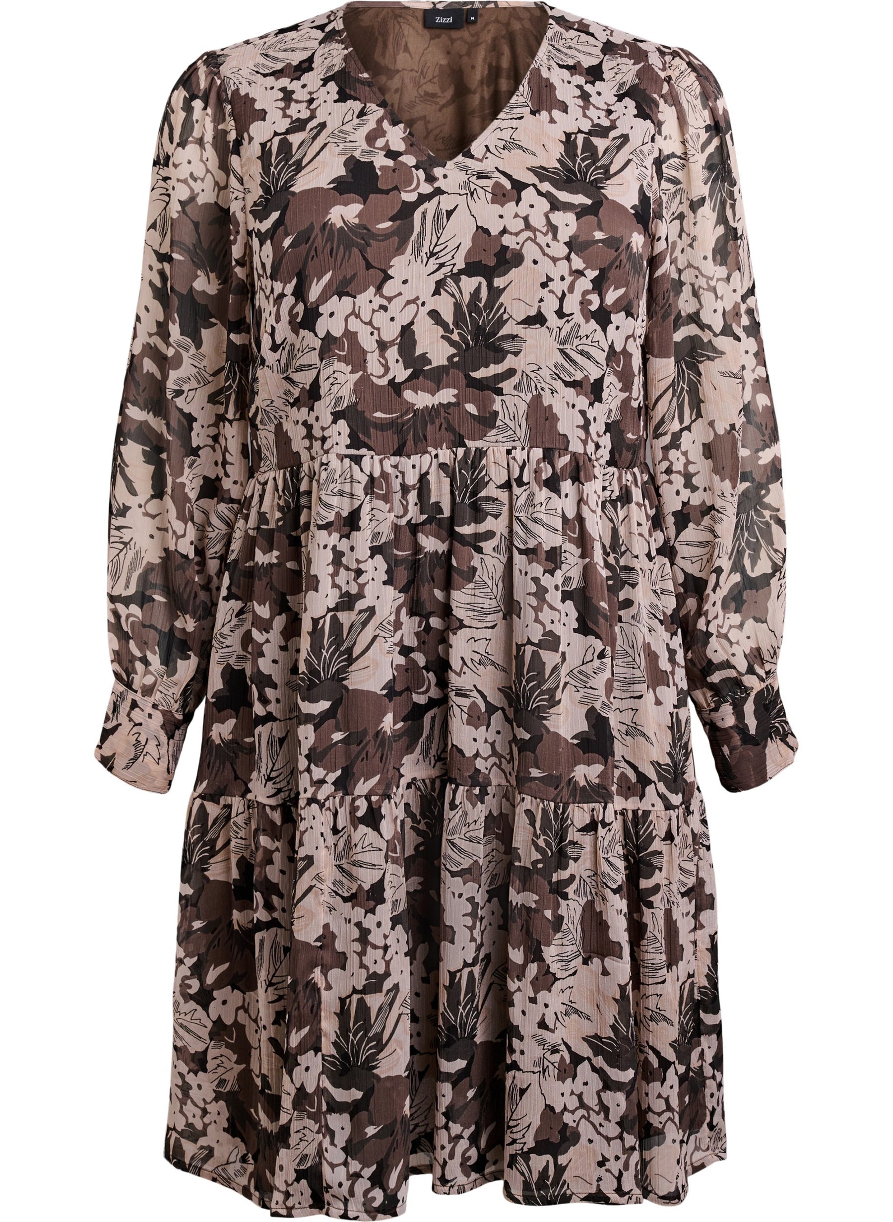 Zizzi Karina Dress in Brown