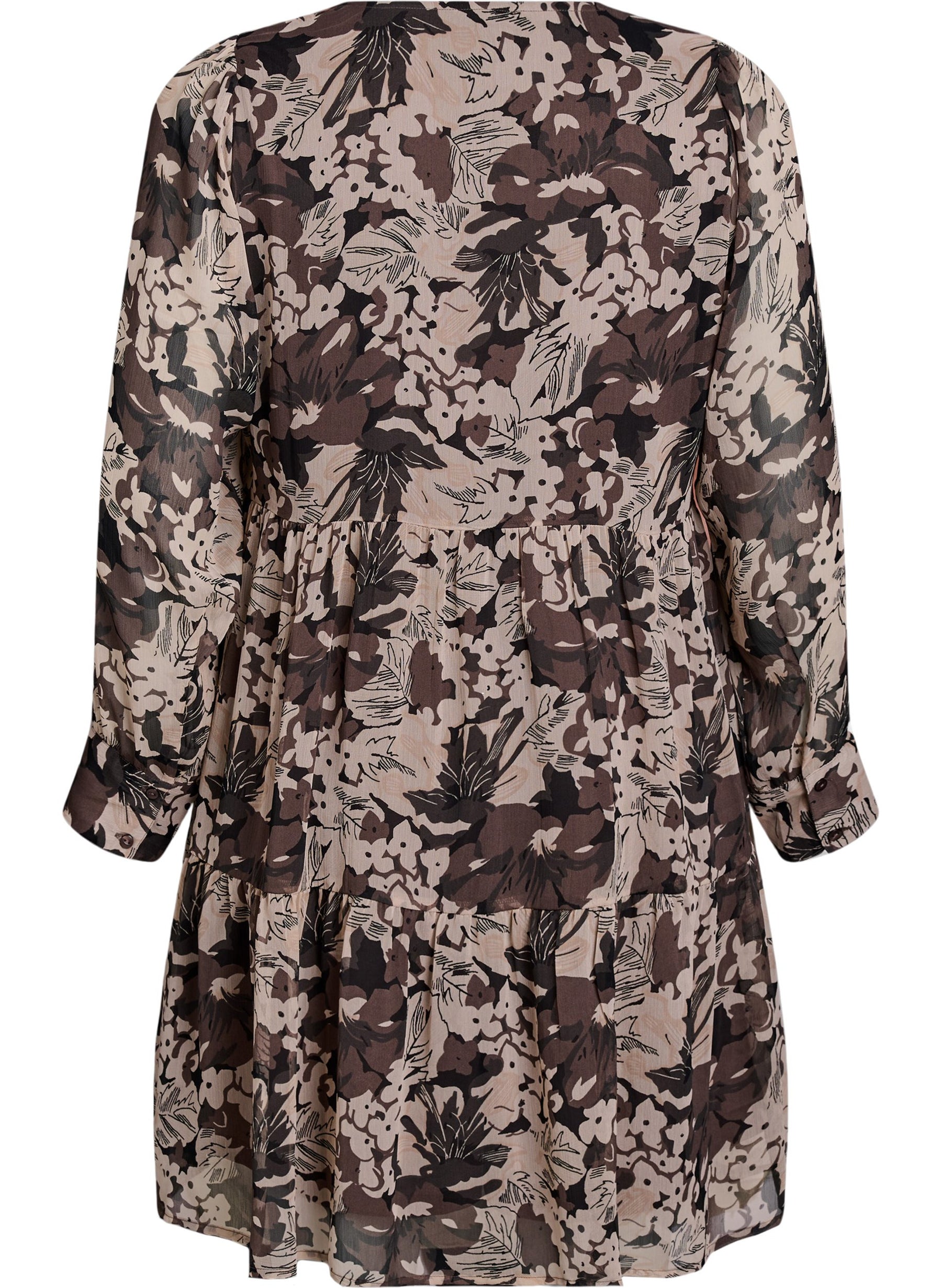 Zizzi Karina Dress in Brown