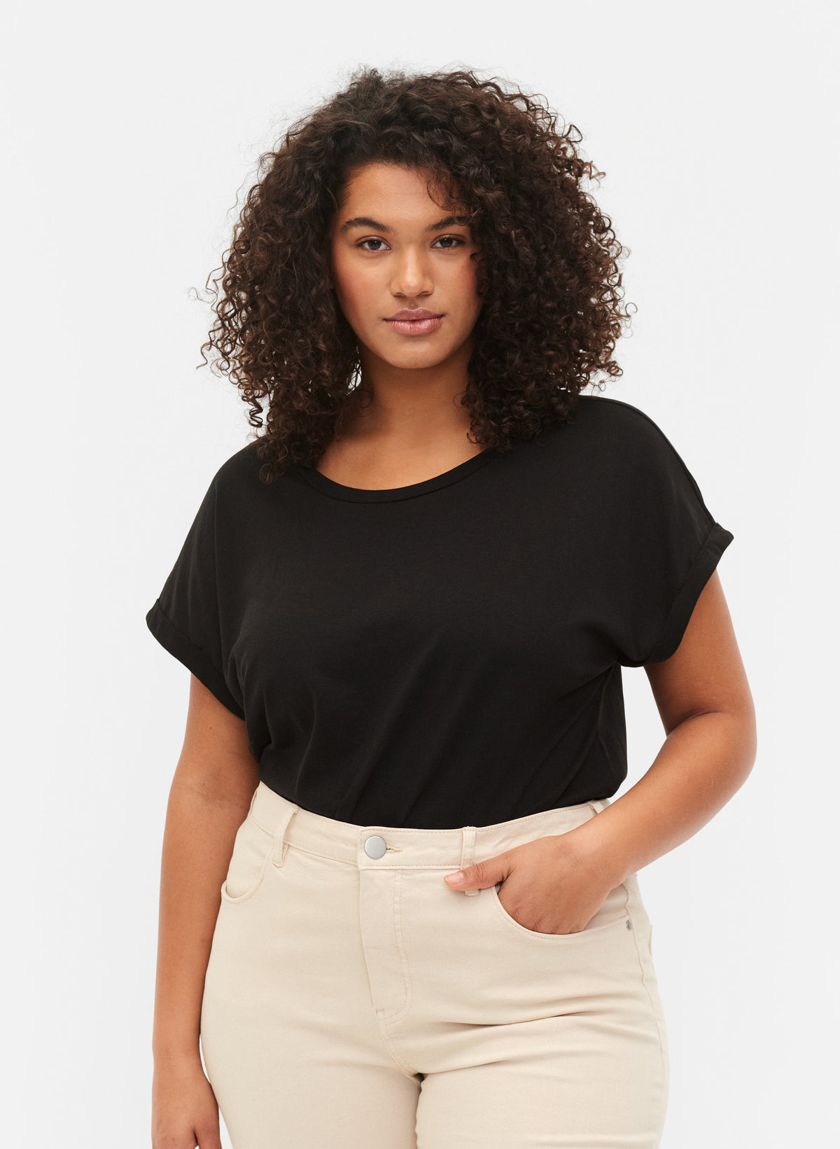 Zizzi Katja T-Shirt in Black