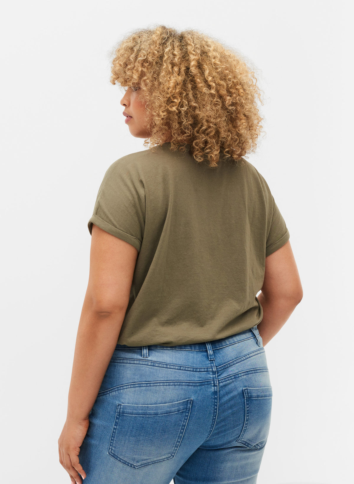Zizzi Katja T-Shirt in Khaki