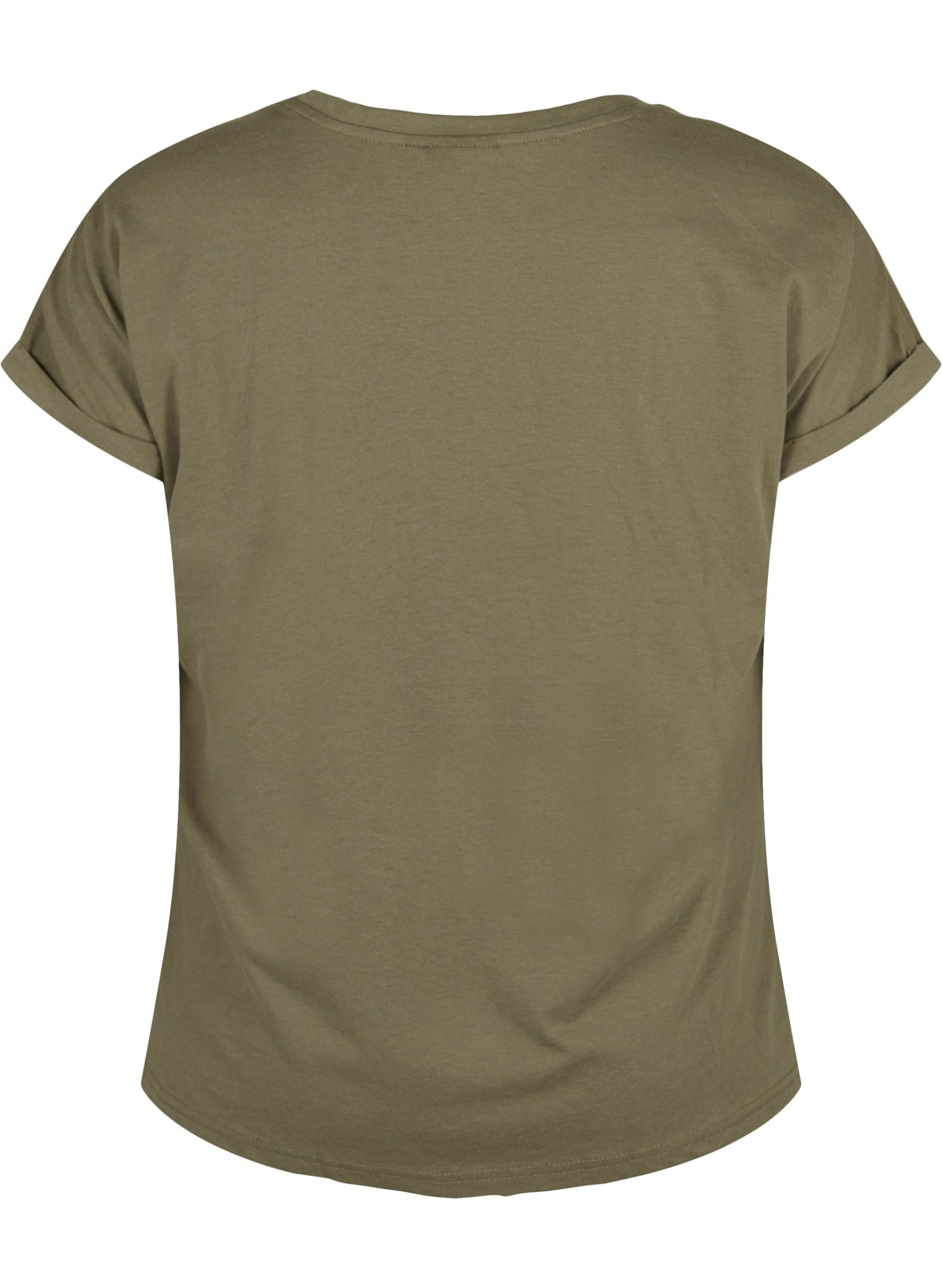Zizzi Katja T-Shirt in Khaki