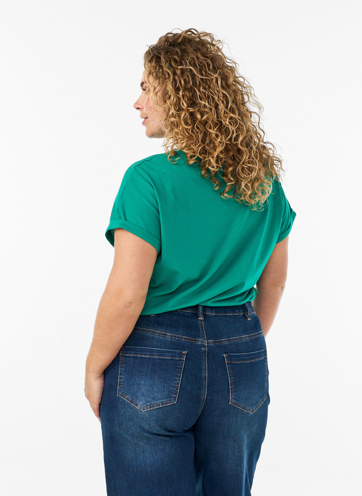 Zizzi Katja T-Shirt in Pepper Green