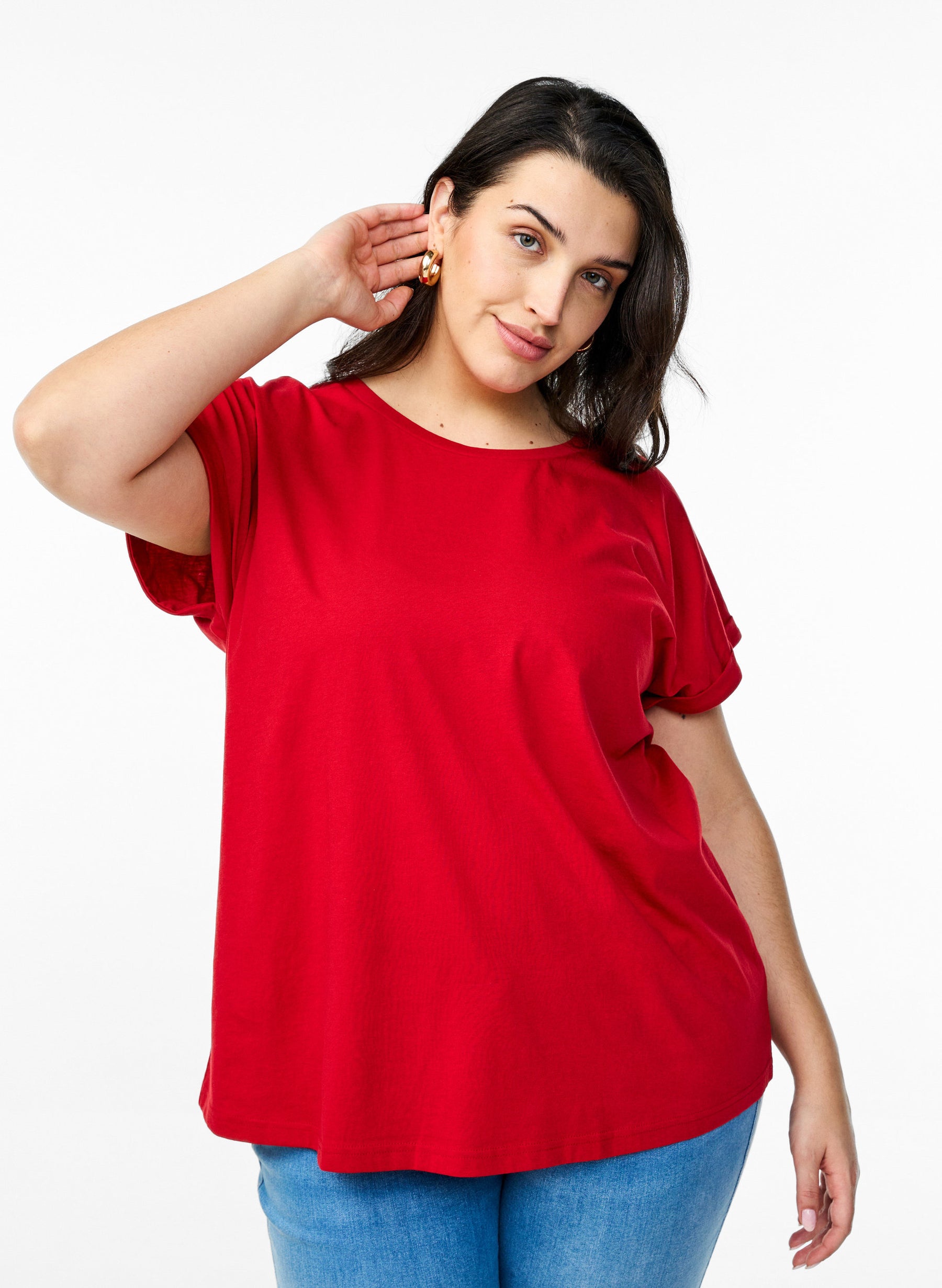 Zizzi Katja T-Shirt in Red