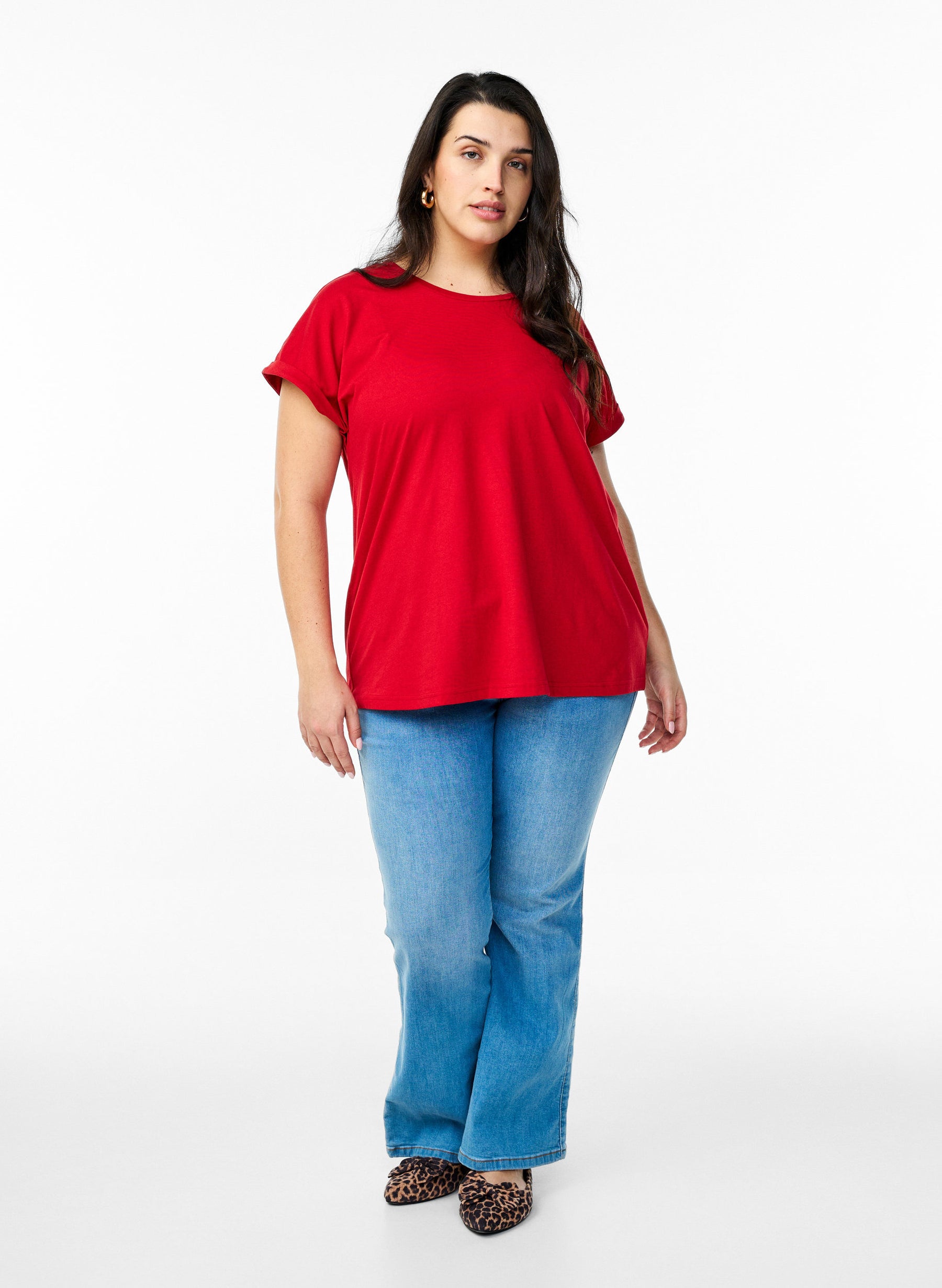Zizzi Katja T-Shirt in Red