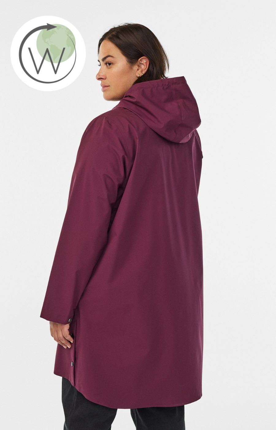 Zizzi Lara Rain Jacket in Fig