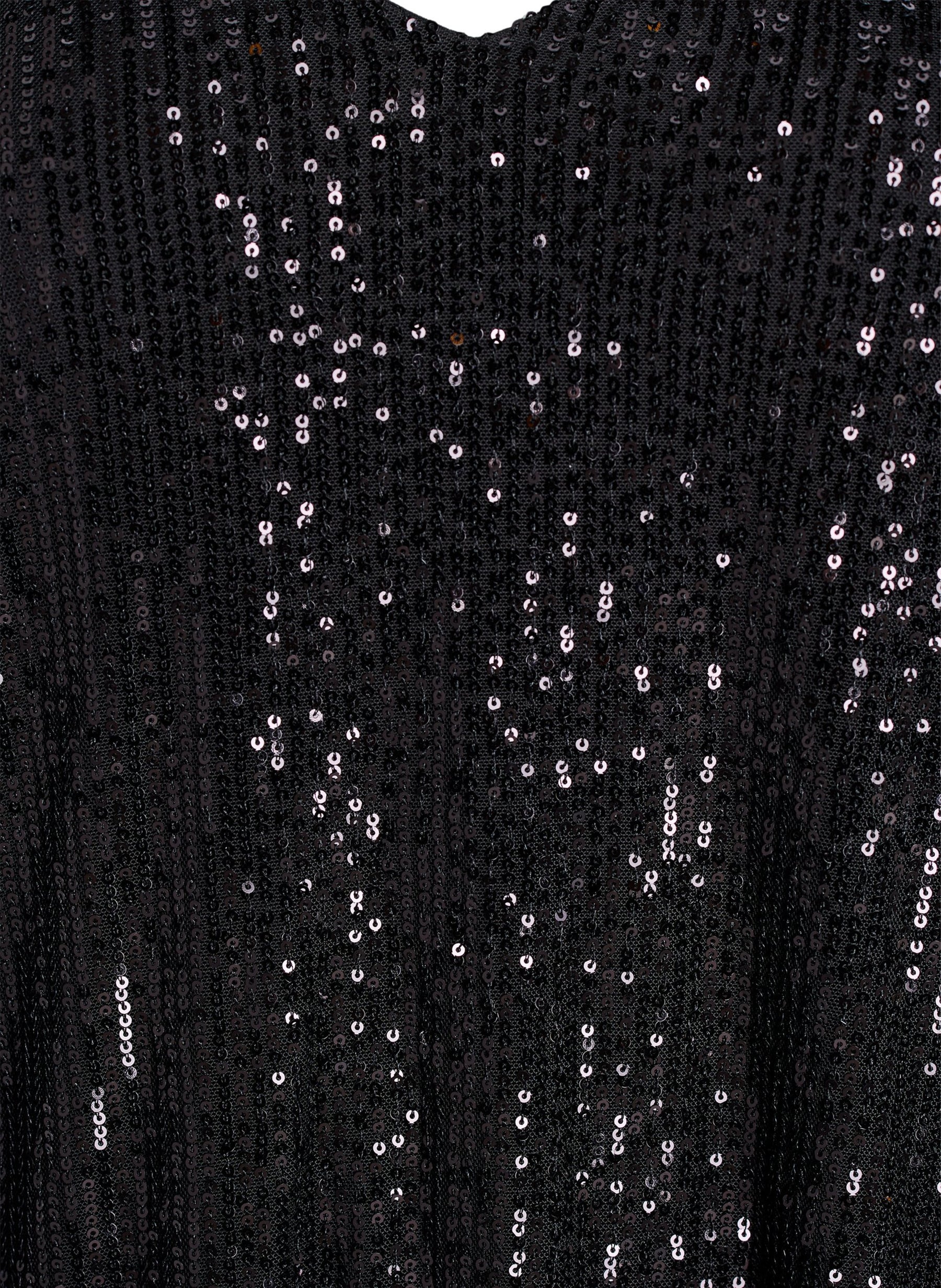 Zizzi Lina Sequin Blouse in Black