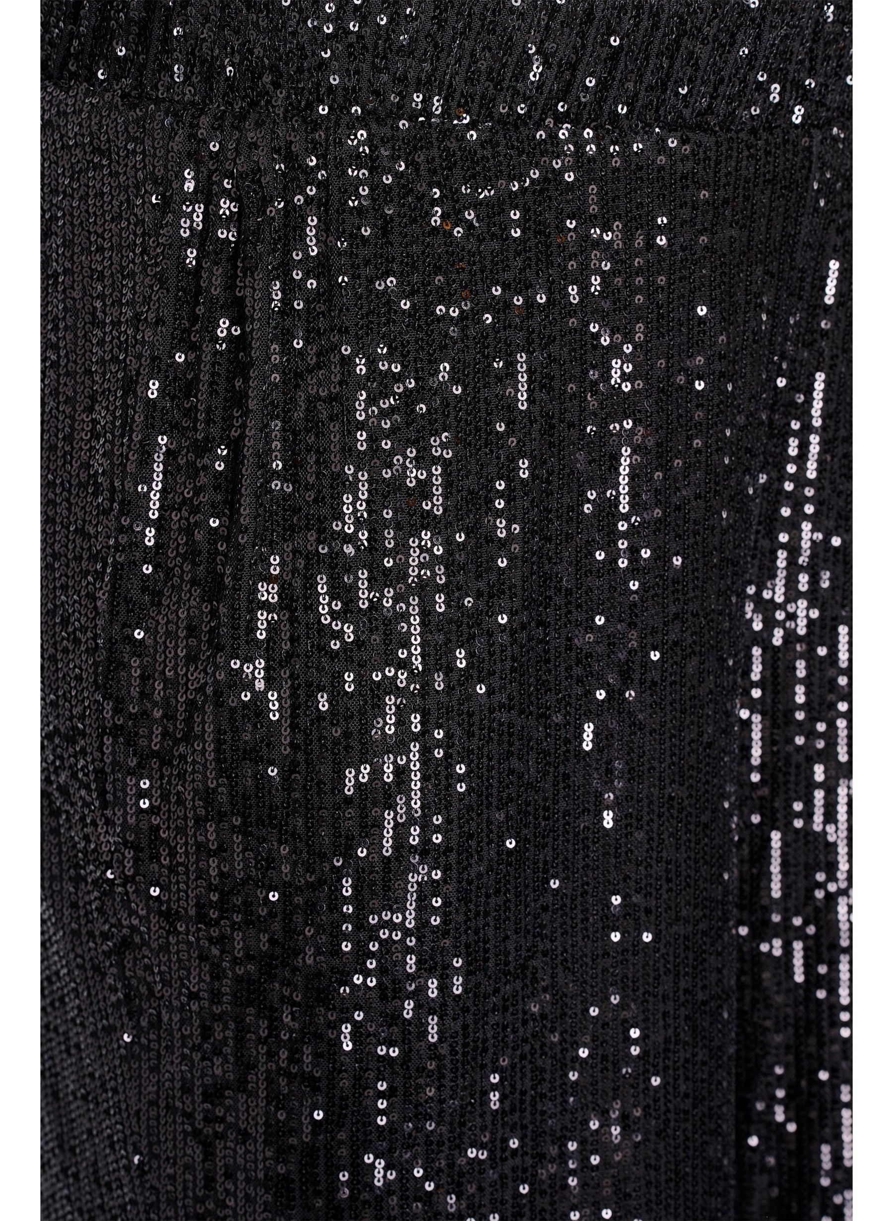 Zizzi Lina Sequin Trousers in Black