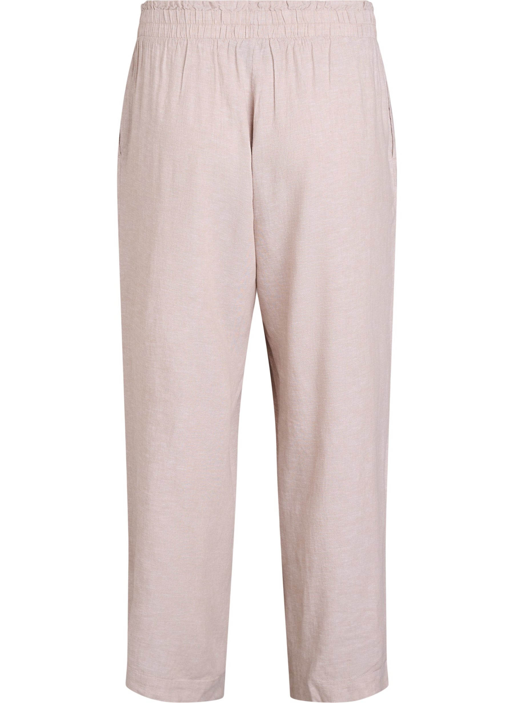 Zizzi Lina Trousers in Taupe