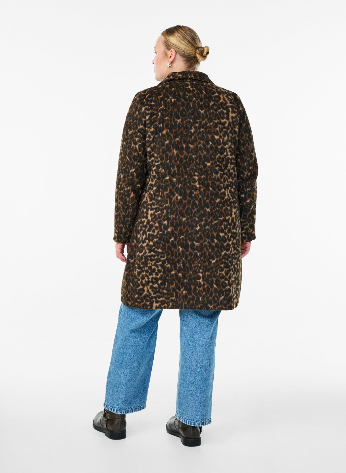 Zizzi Liva Coat in Leopard Print