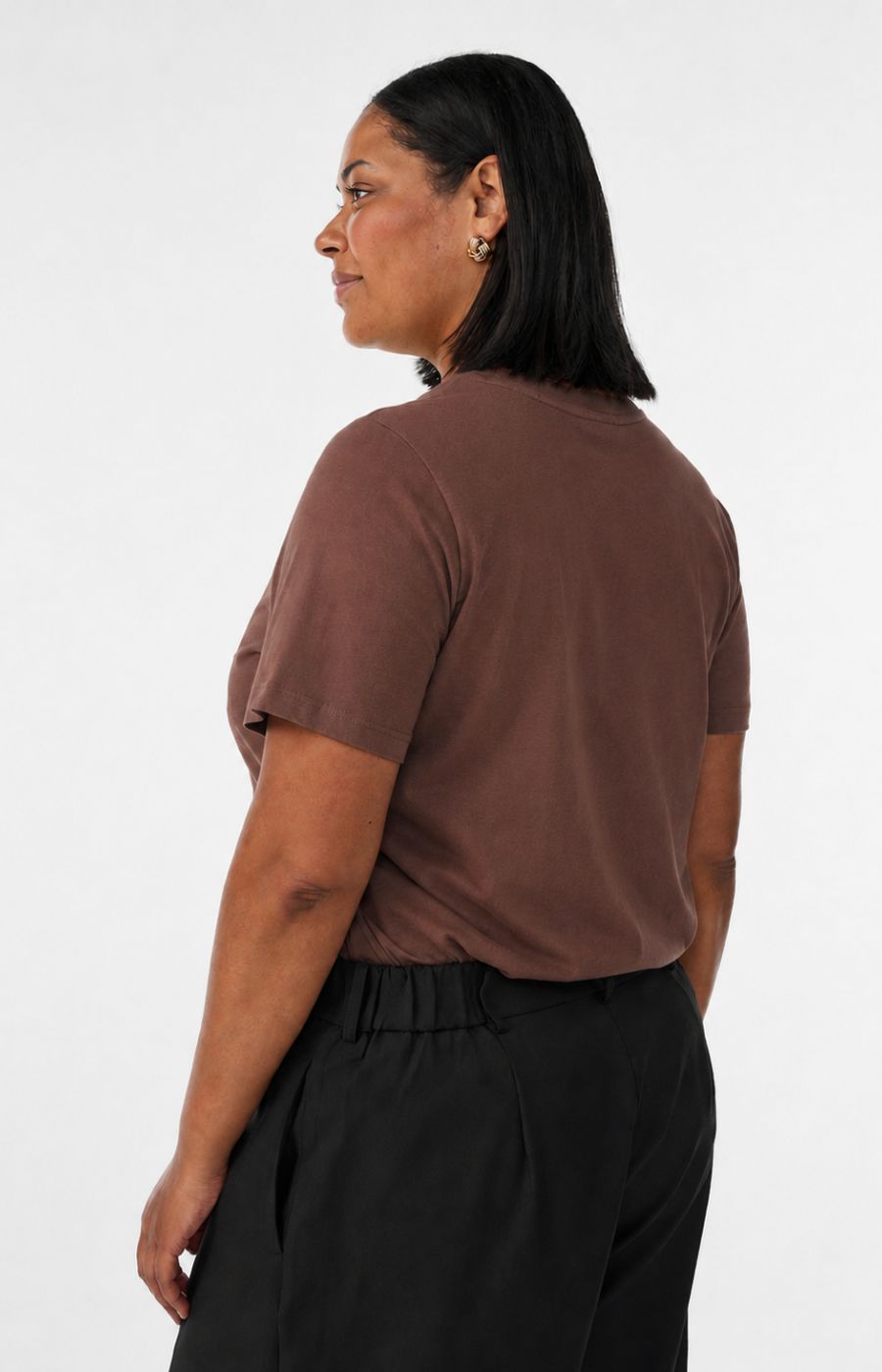 Zizzi Liz T-Shirt in Mocha Shells