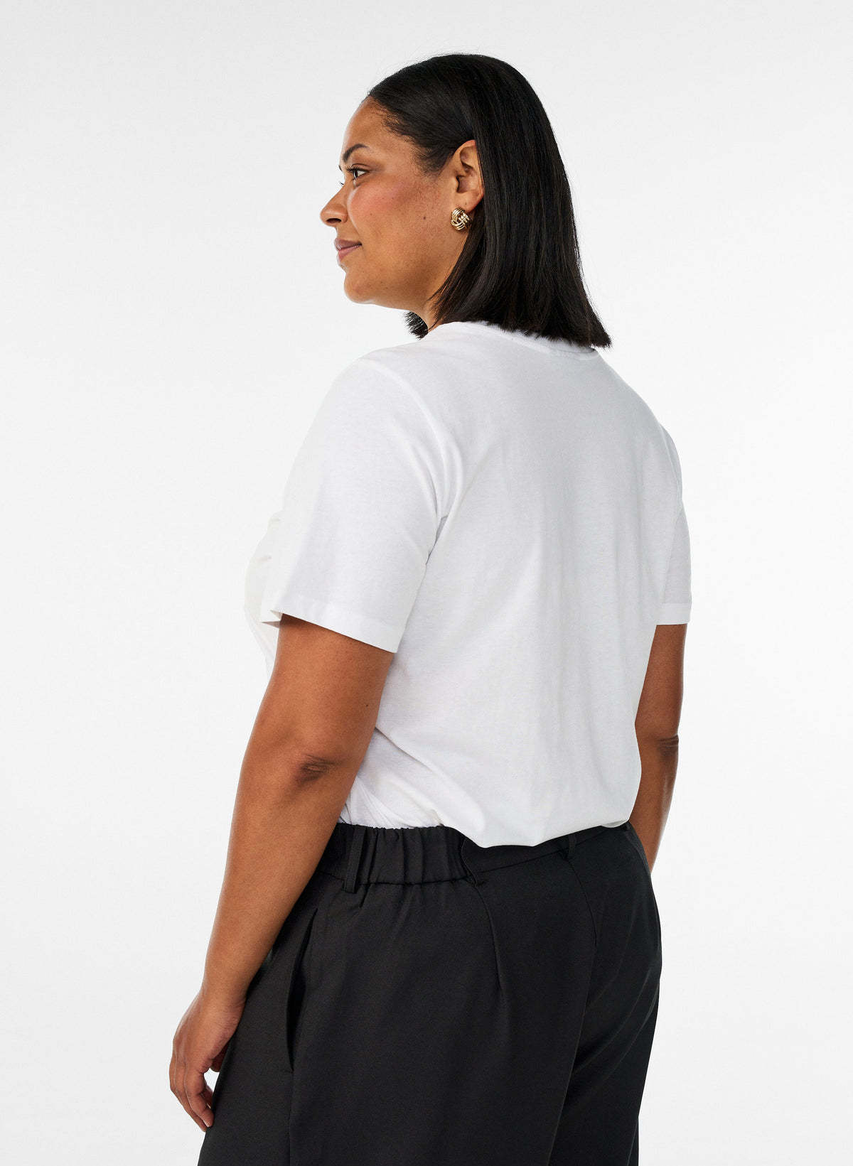 Zizzi Liz T-Shirt in White Lemon