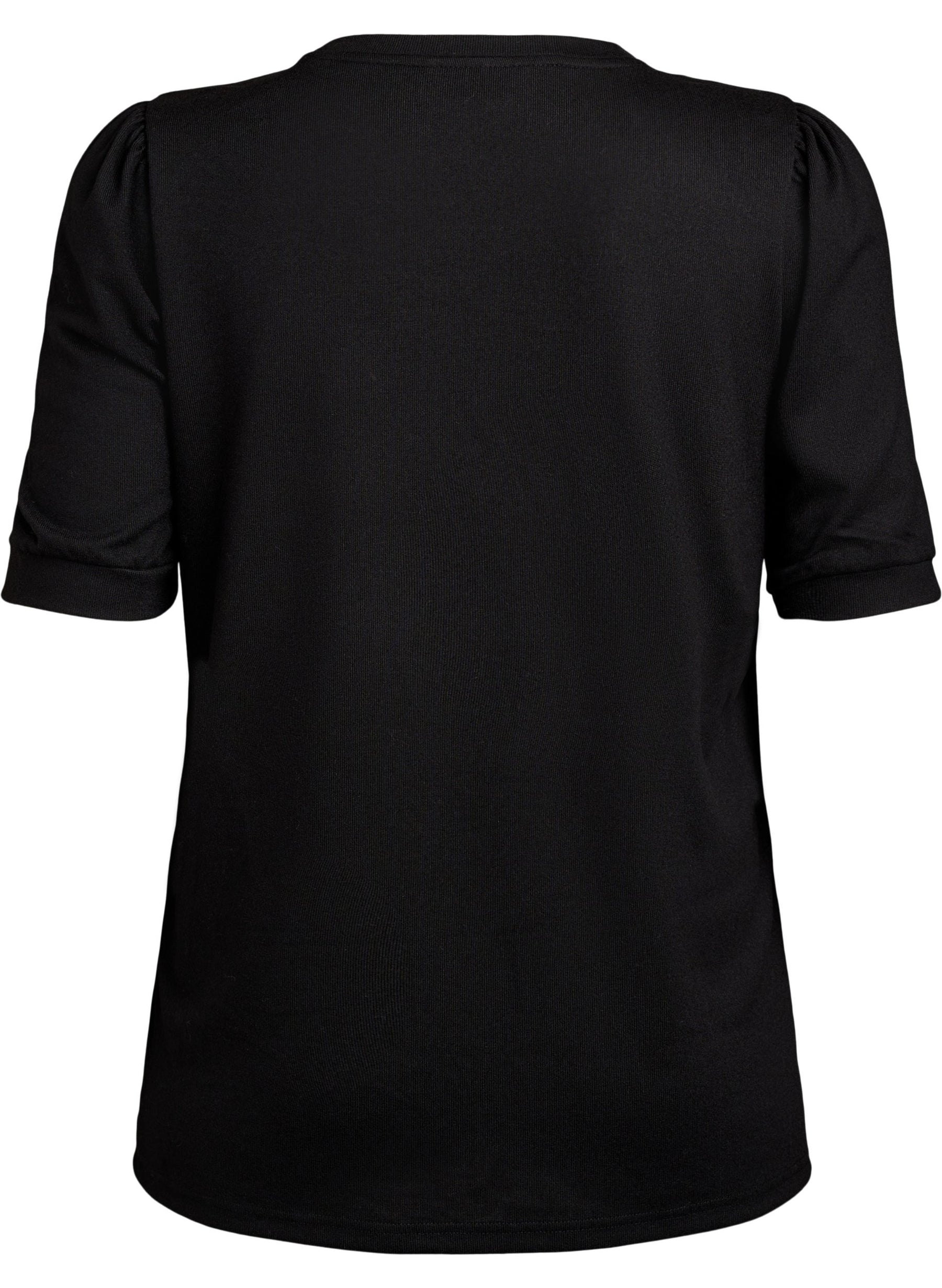 Zizzi Lucca Short Sleeve Jumper in Black