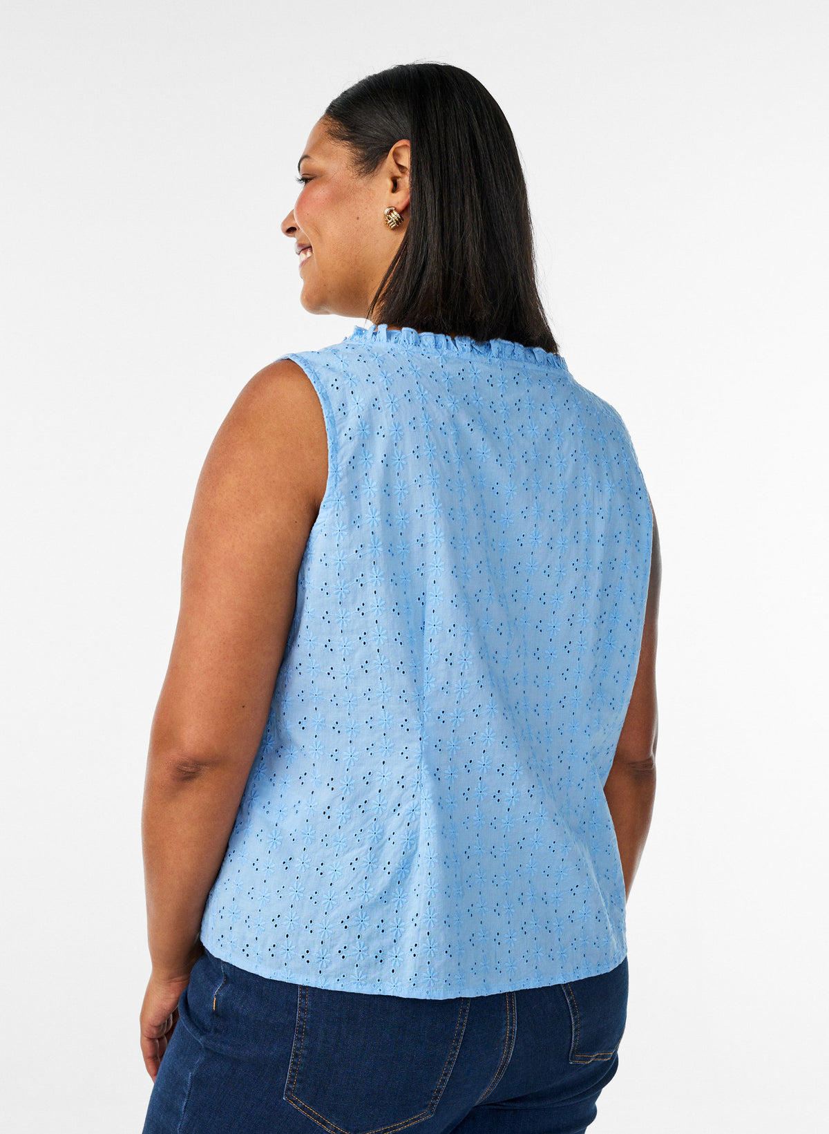Zizzi Luna Blouse in Blue