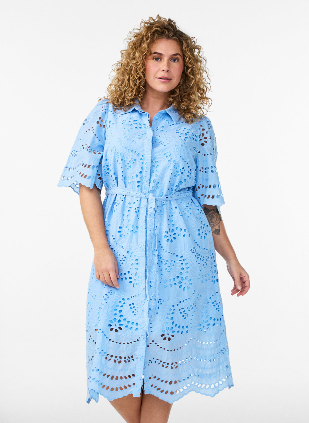 Zizzi Malika Dress in Blue