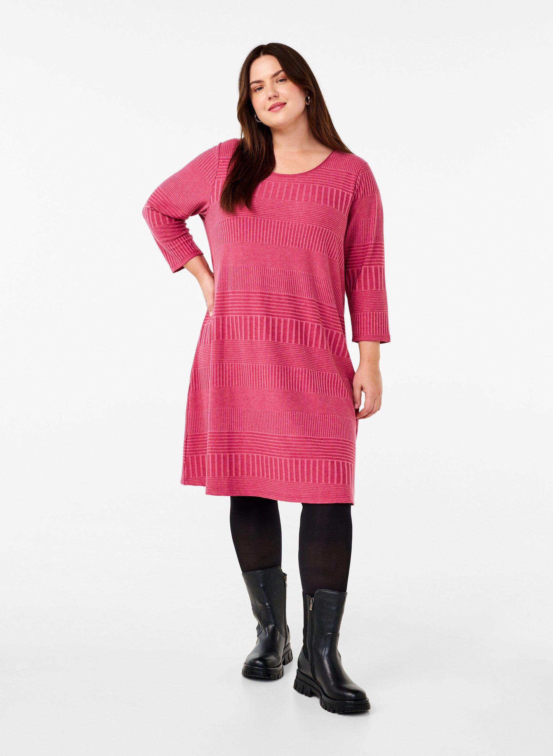 Zizzi Mari Dress in Pink